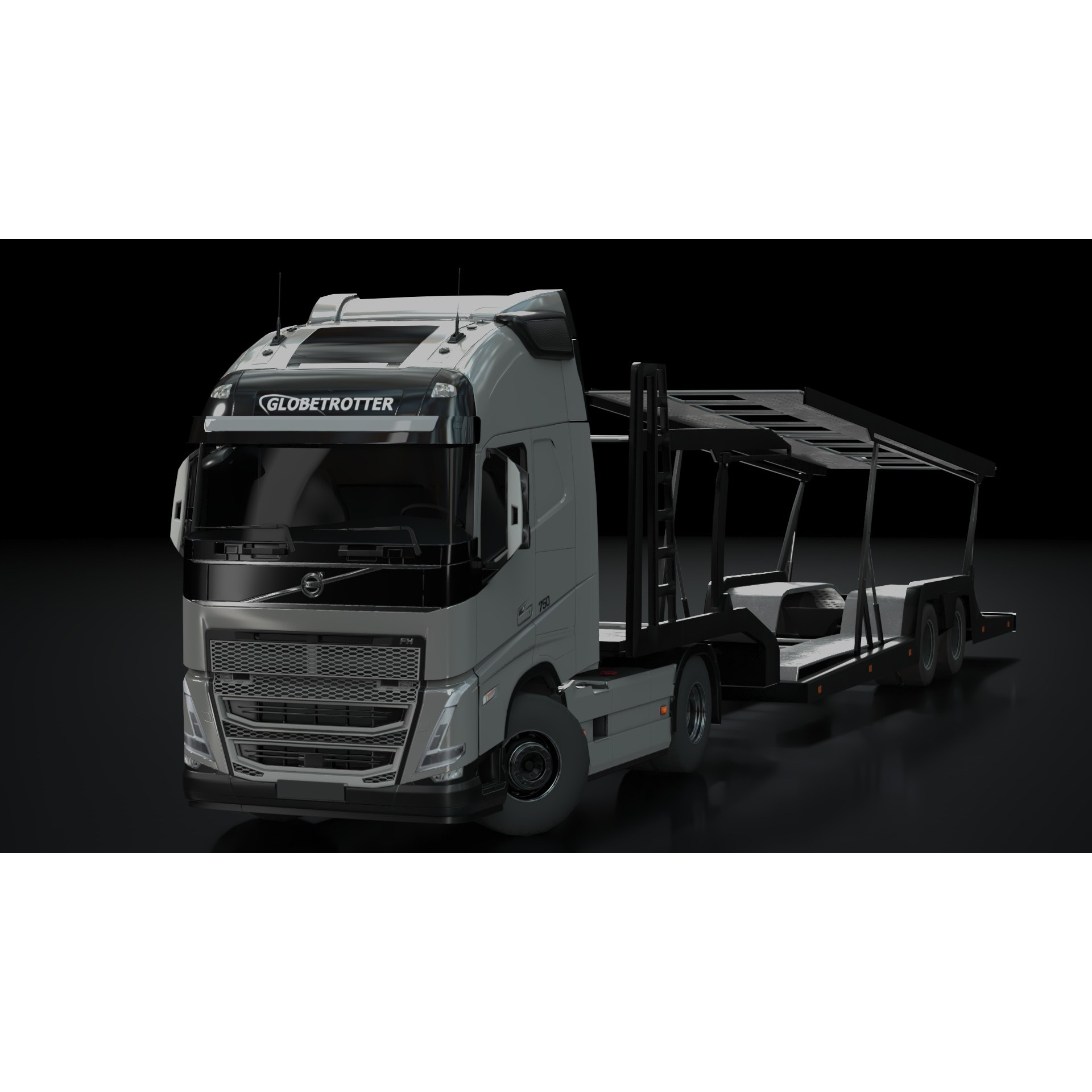 Volvo FH16 Trailer Collection - Low-Poly Game-Ready 3D Model - View 17