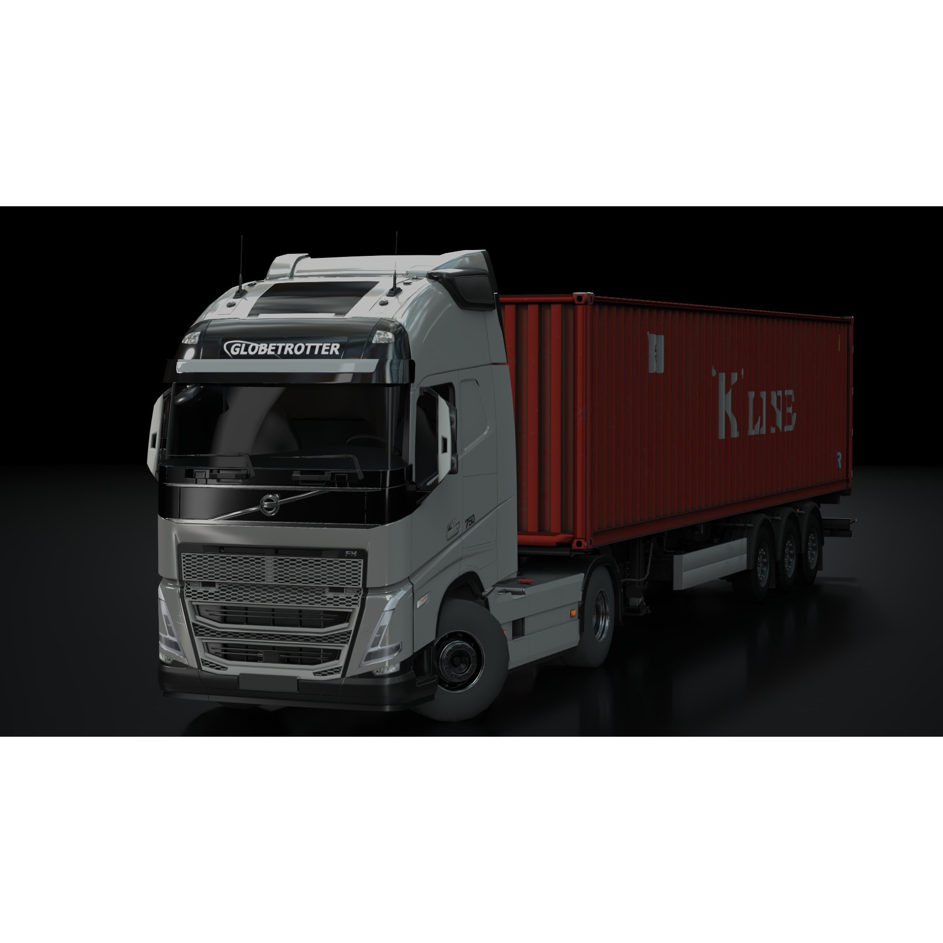 Volvo FH16 Trailer Collection - Low-Poly Game-Ready 3D Model - View 18