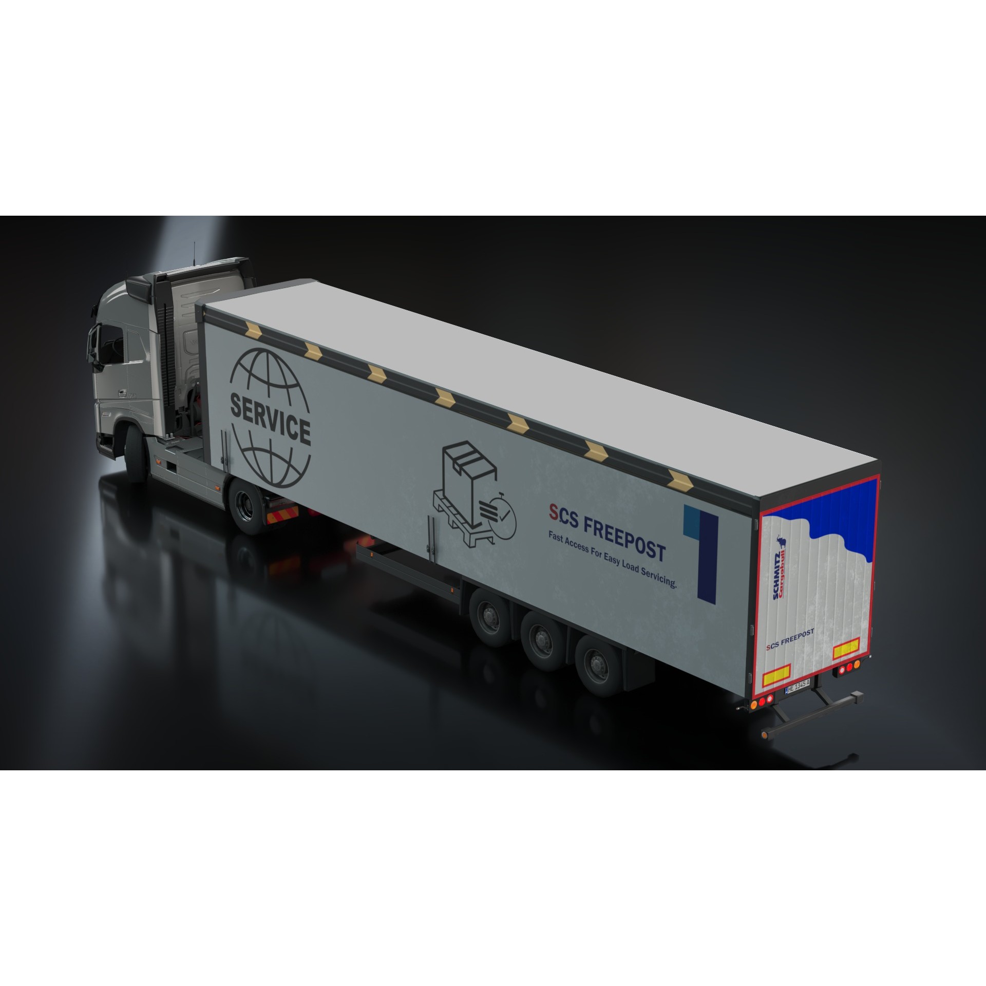 Volvo FH16 Trailer Collection - Low-Poly Game-Ready 3D Model - View 20