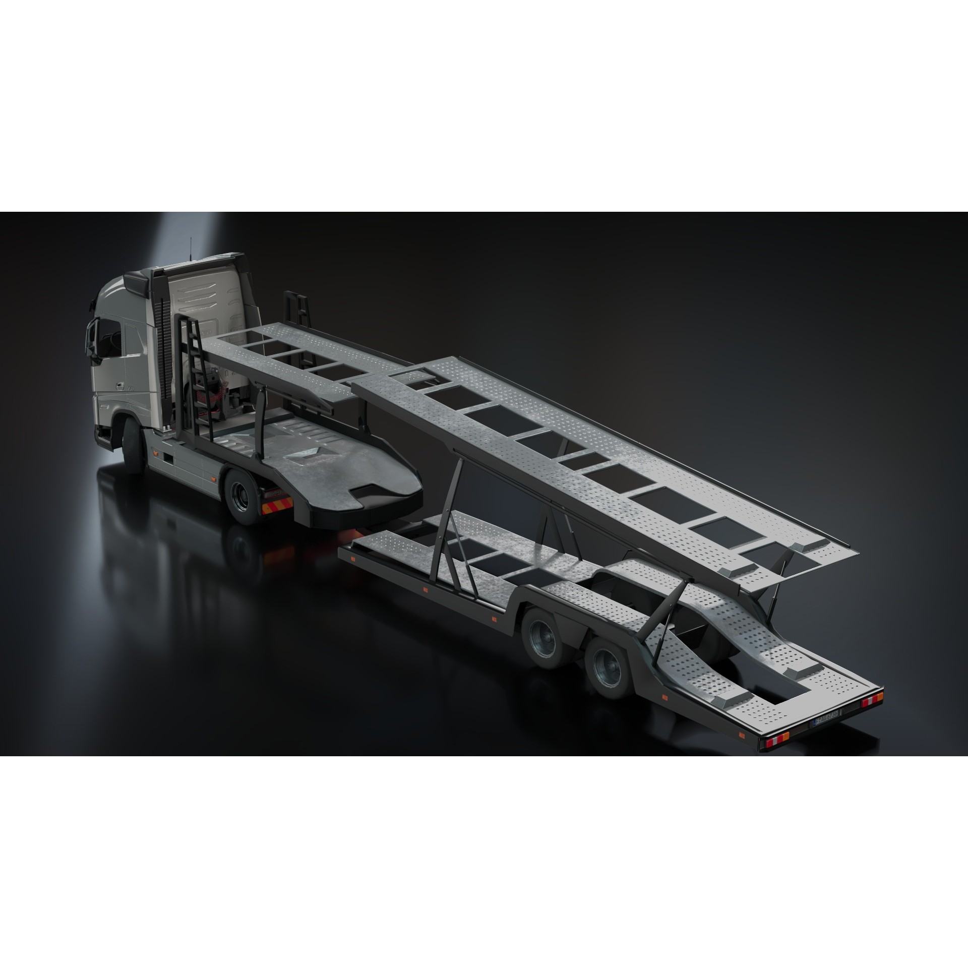 Volvo FH16 Trailer Collection - Low-Poly Game-Ready 3D Model - View 22