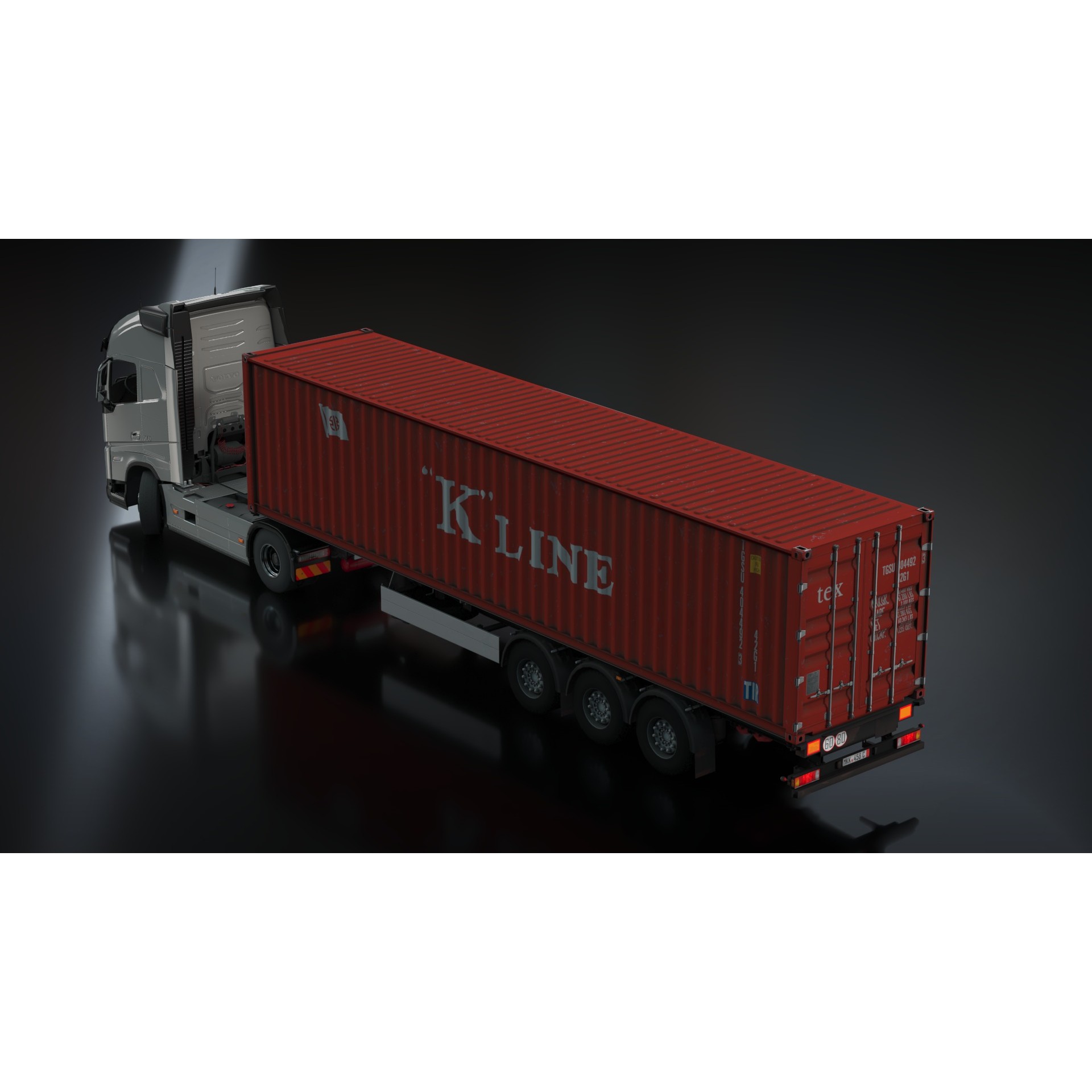 Volvo FH16 Trailer Collection - Low-Poly Game-Ready 3D Model - View 23