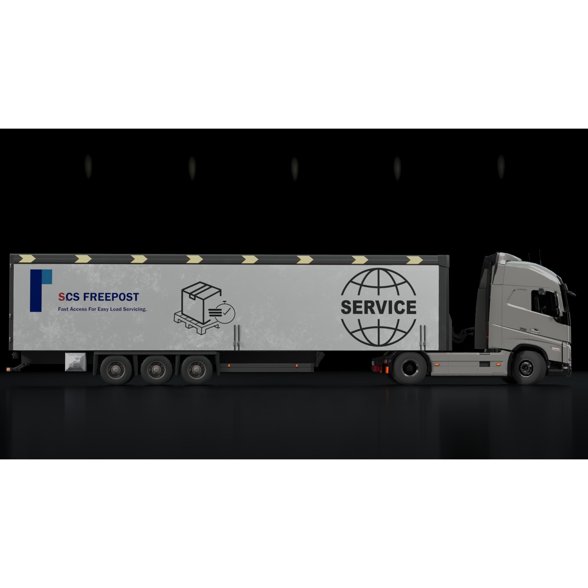 Volvo FH16 Trailer Collection - Low-Poly Game-Ready 3D Model - View 25