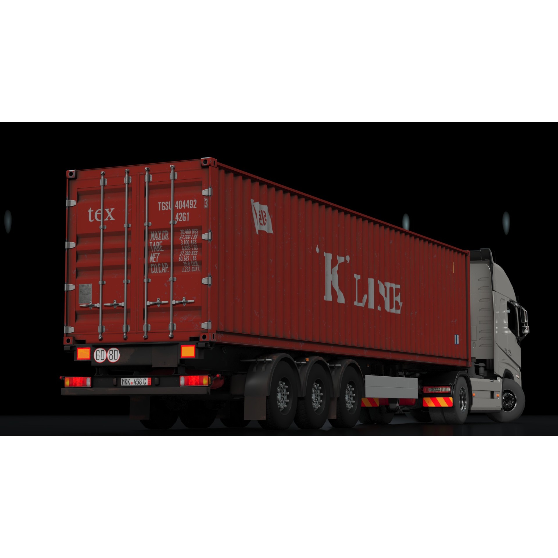 Volvo FH16 Trailer Collection - Low-Poly Game-Ready 3D Model - View 33