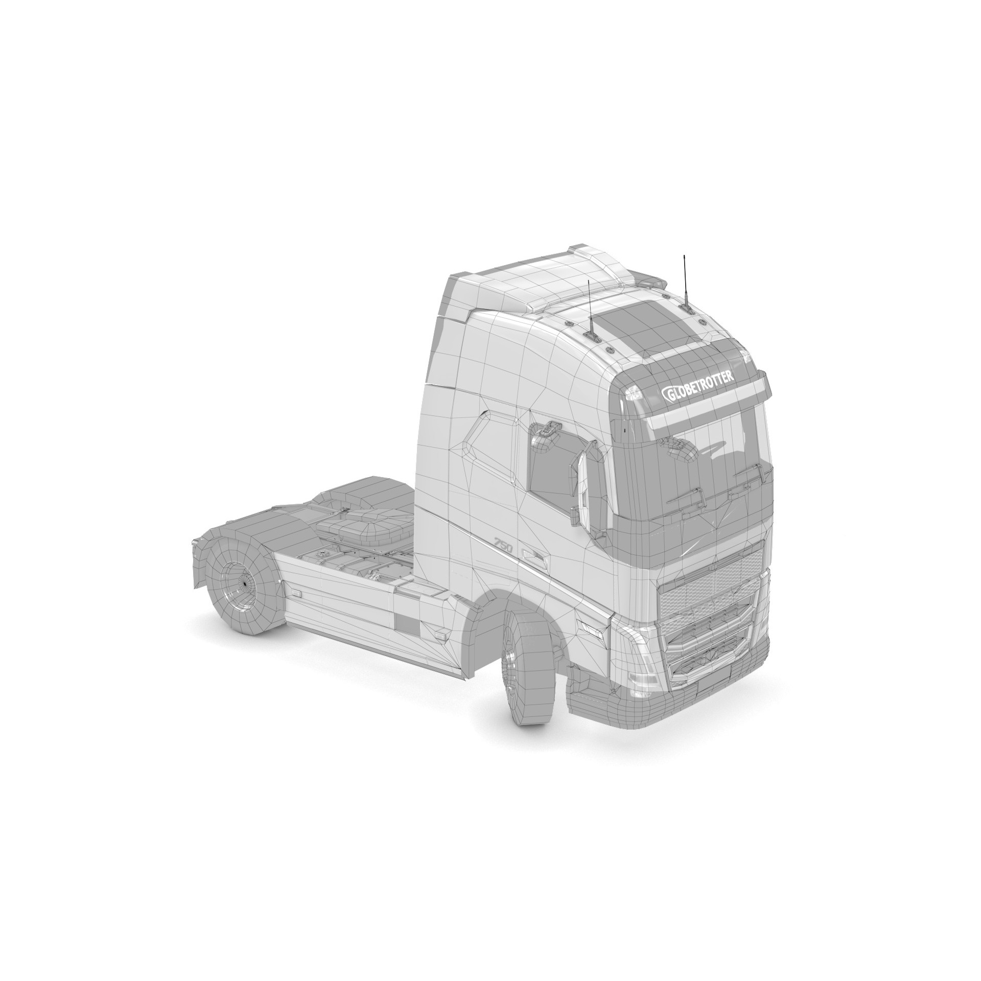 Volvo FH16 Trailer Collection - Low-Poly Game-Ready 3D Model - View 36
