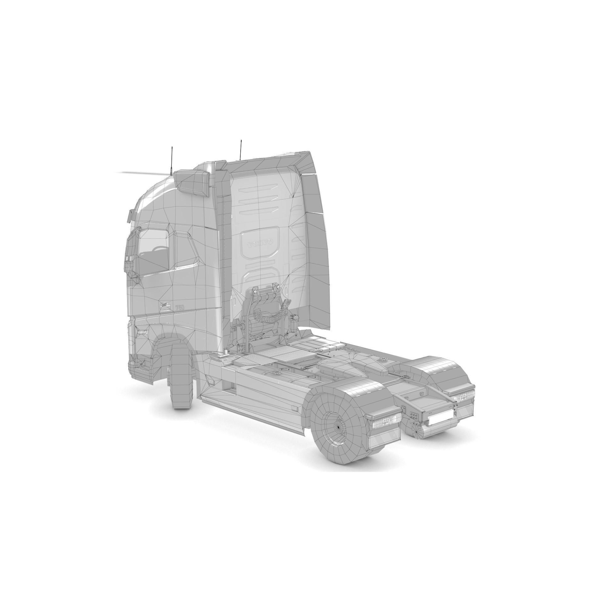 Volvo FH16 Trailer Collection - Low-Poly Game-Ready 3D Model - View 38