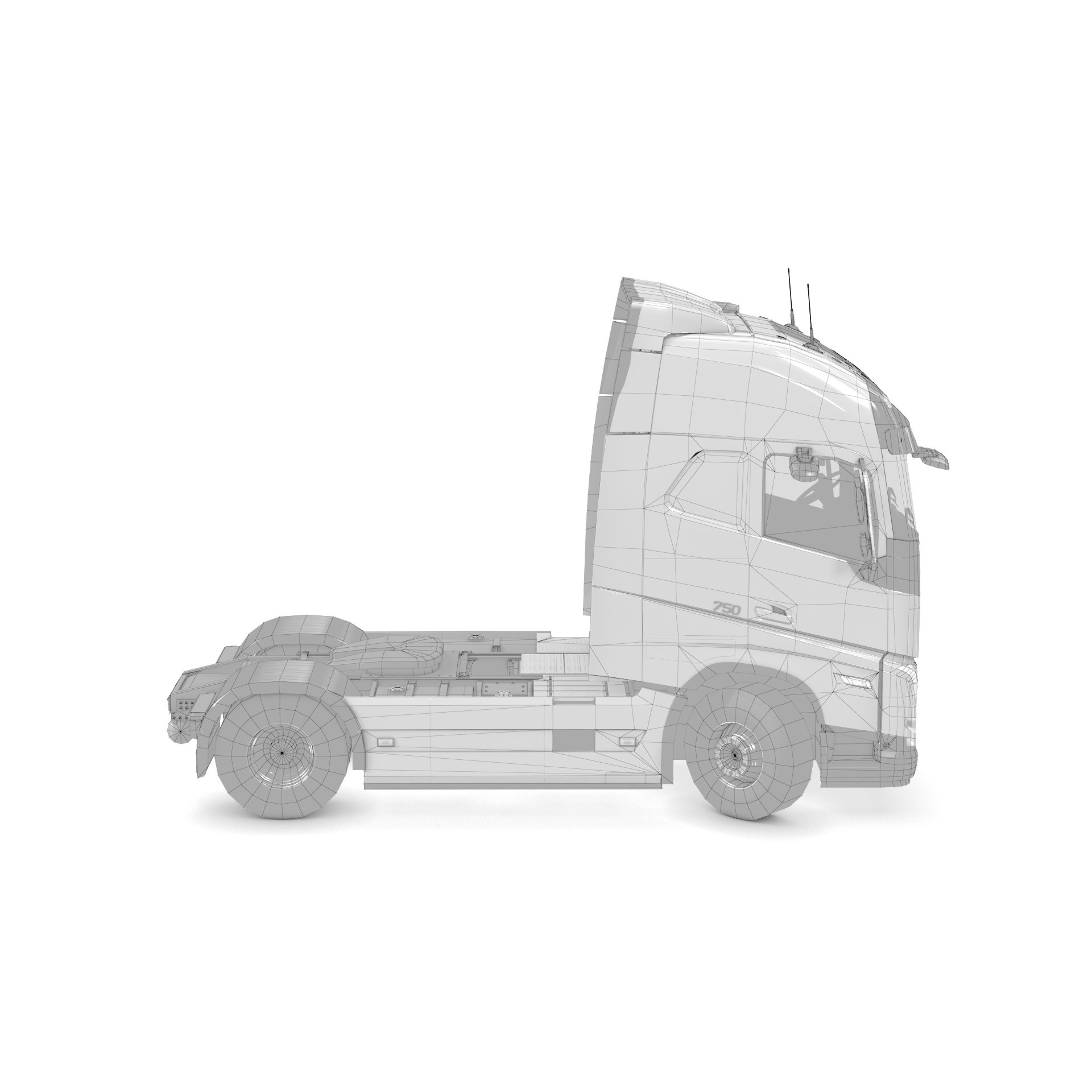 Volvo FH16 Trailer Collection - Low-Poly Game-Ready 3D Model - View 41