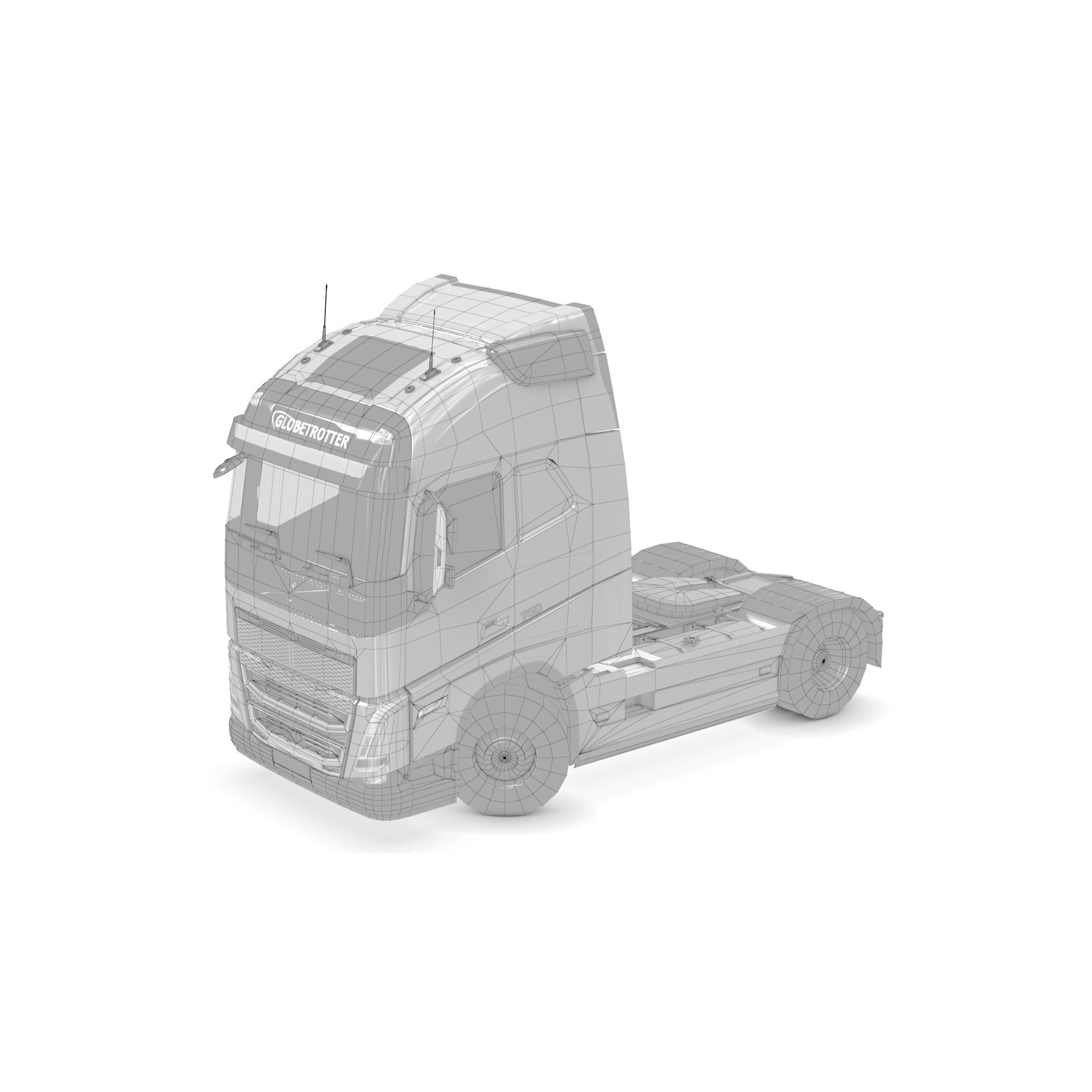 Volvo FH16 Trailer Collection - Low-Poly Game-Ready 3D Model - View 42