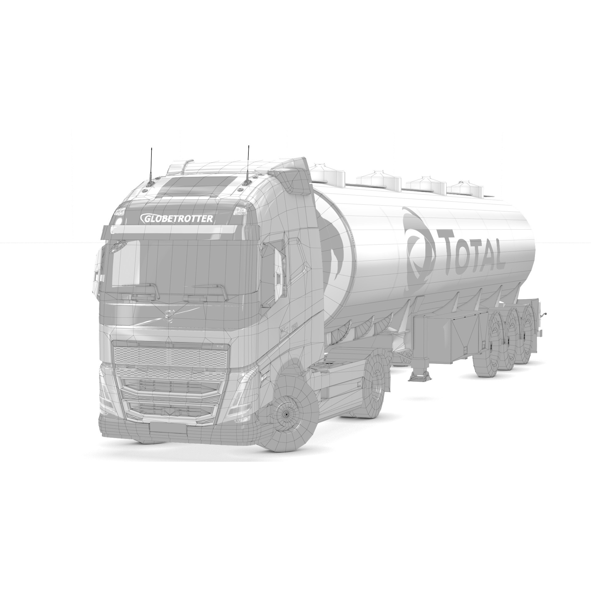 Volvo FH16 Trailer Collection - Low-Poly Game-Ready 3D Model - View 44