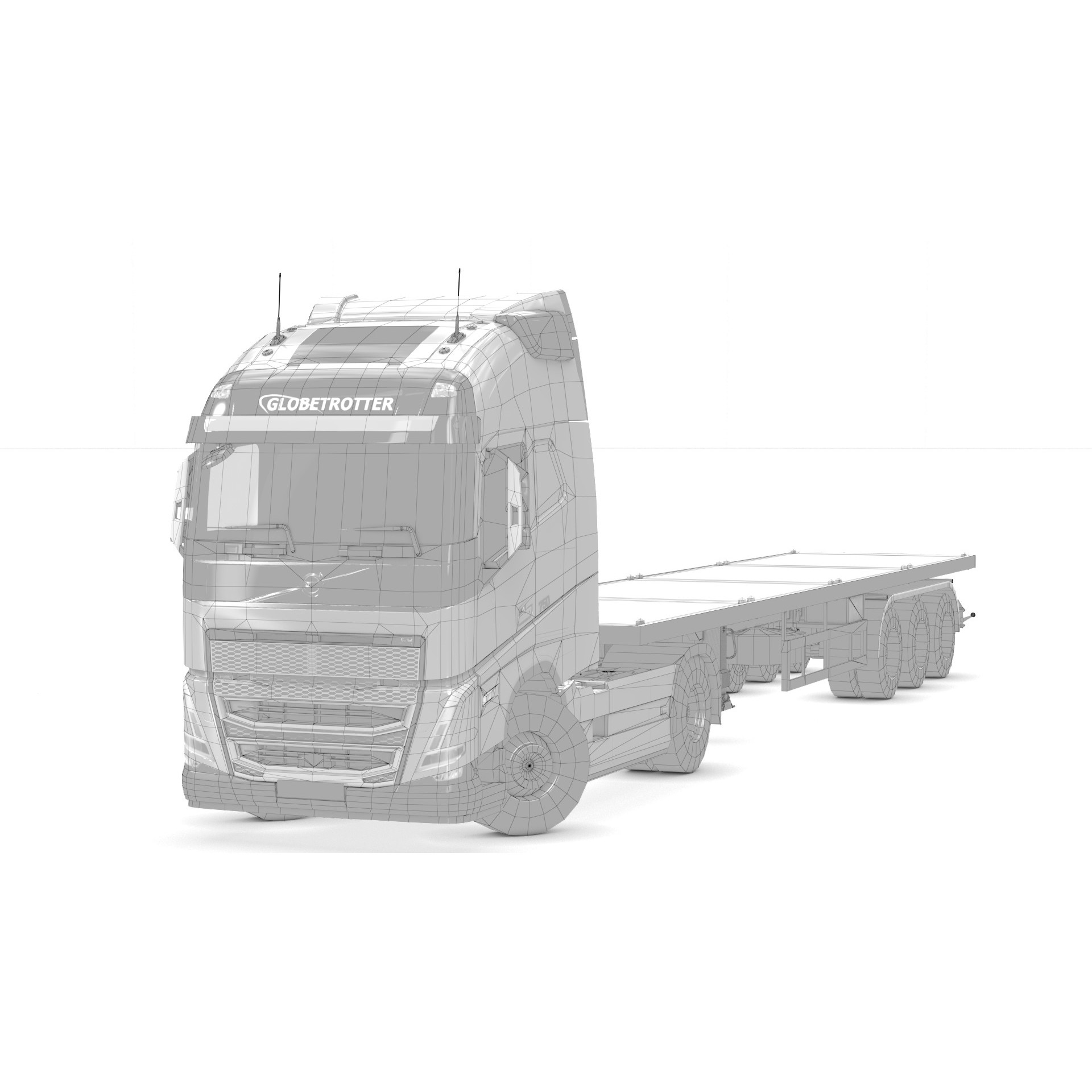 Volvo FH16 Trailer Collection - Low-Poly Game-Ready 3D Model - View 46