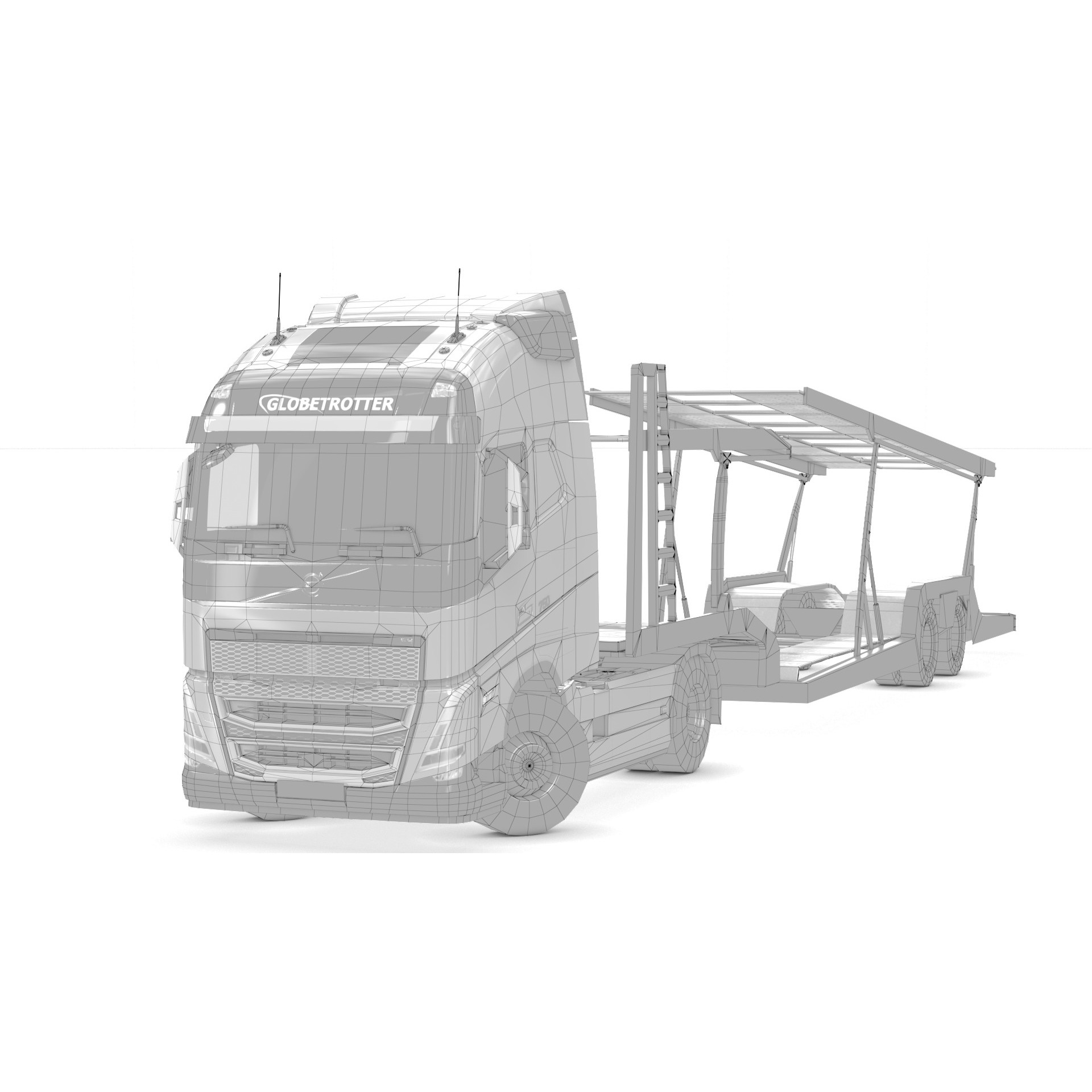 Volvo FH16 Trailer Collection - Low-Poly Game-Ready 3D Model - View 47