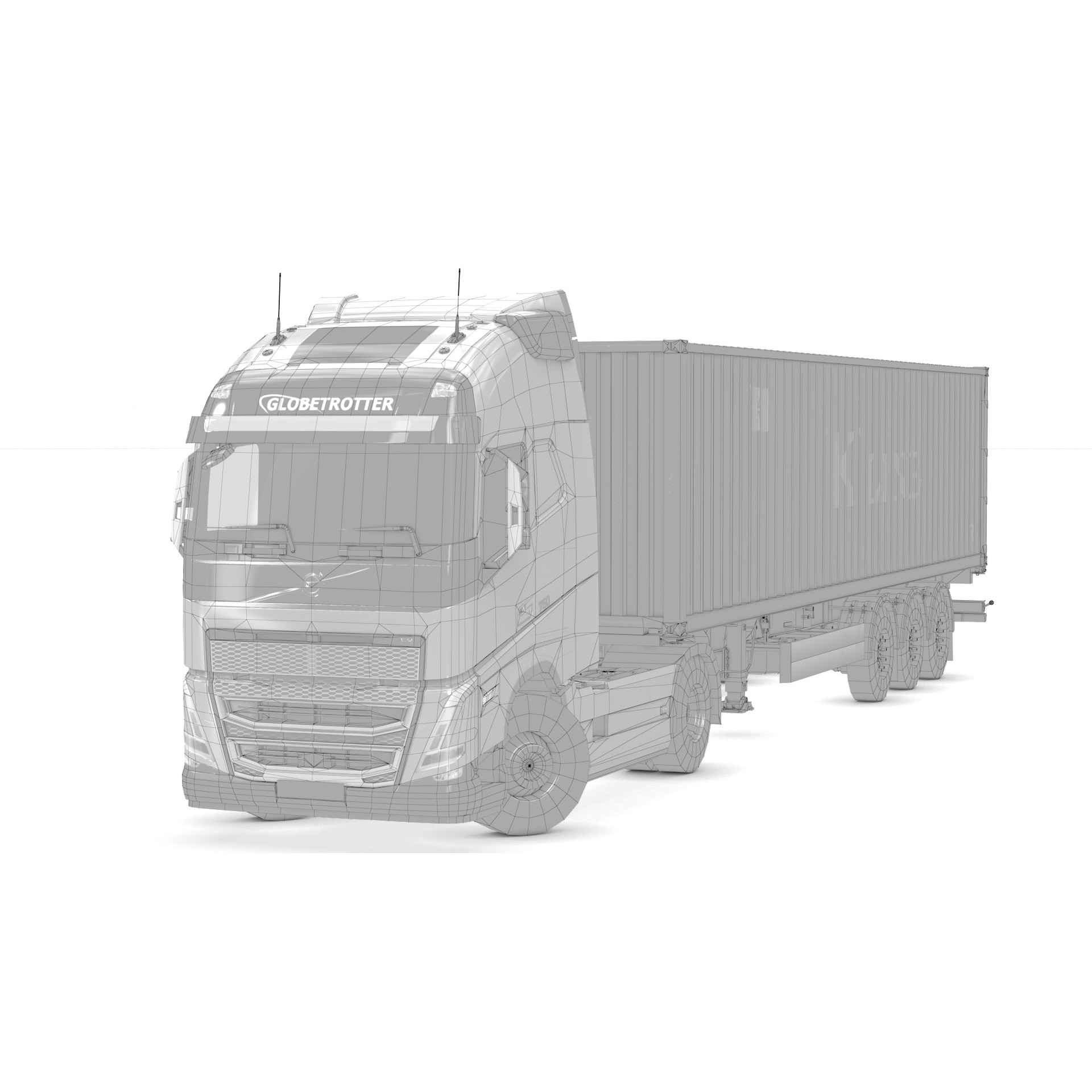 Volvo FH16 Trailer Collection - Low-Poly Game-Ready 3D Model - View 48
