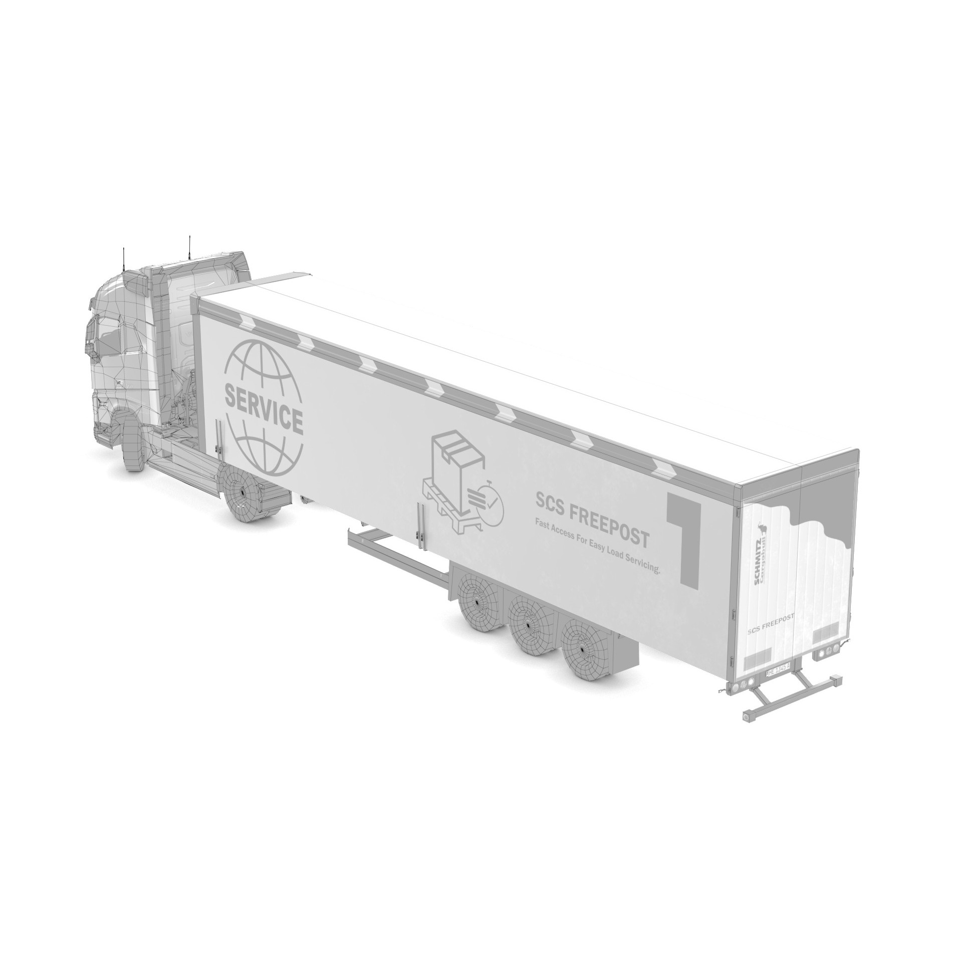 Volvo FH16 Trailer Collection - Low-Poly Game-Ready 3D Model - View 50