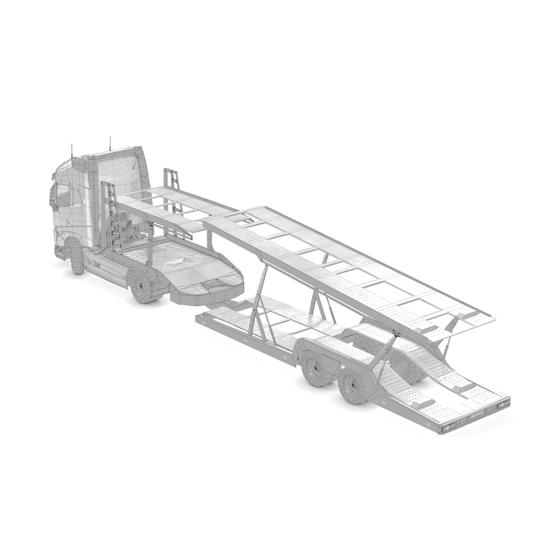Volvo FH16 Trailer Collection - Low-Poly Game-Ready 3D Model - View 52