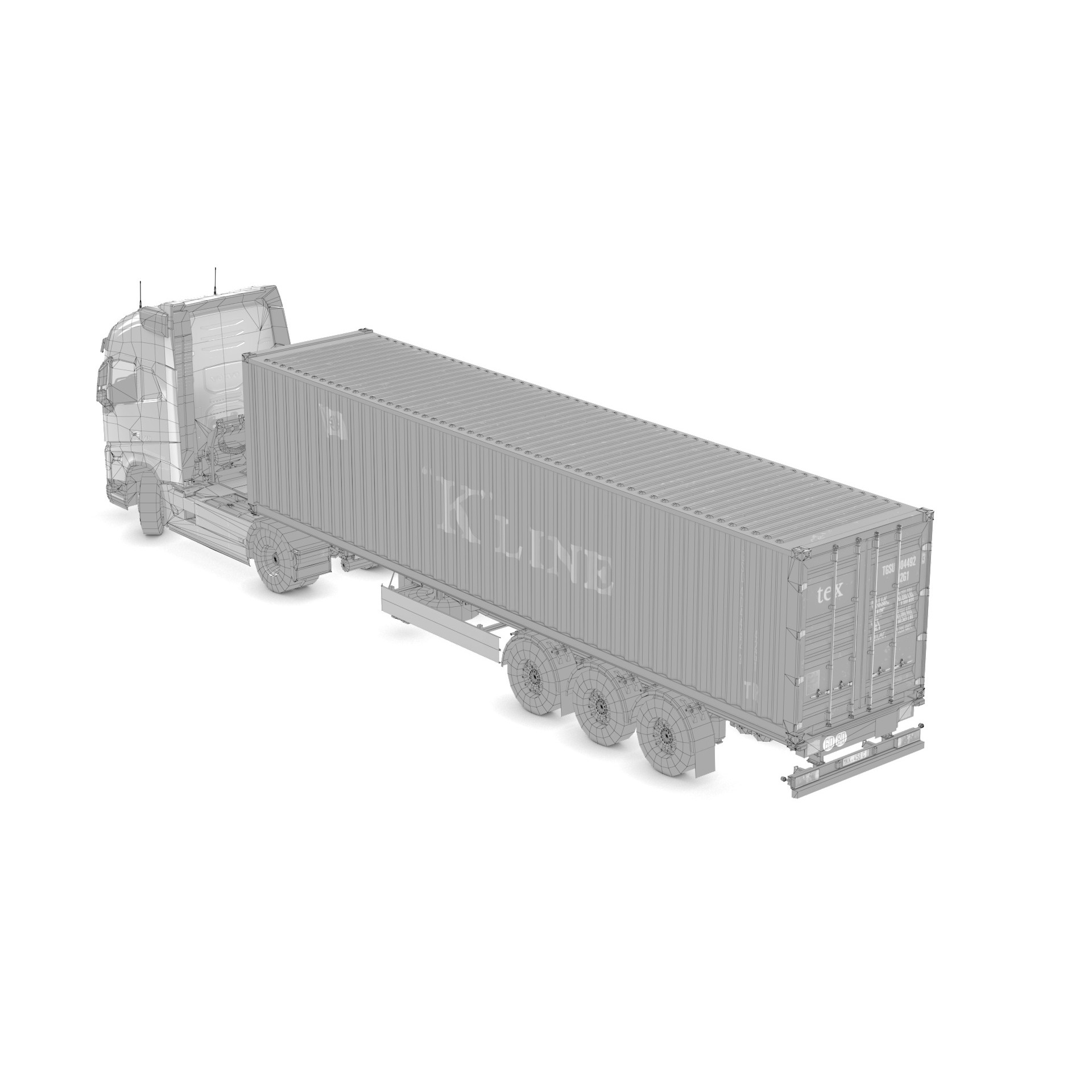 Volvo FH16 Trailer Collection - Low-Poly Game-Ready 3D Model - View 53