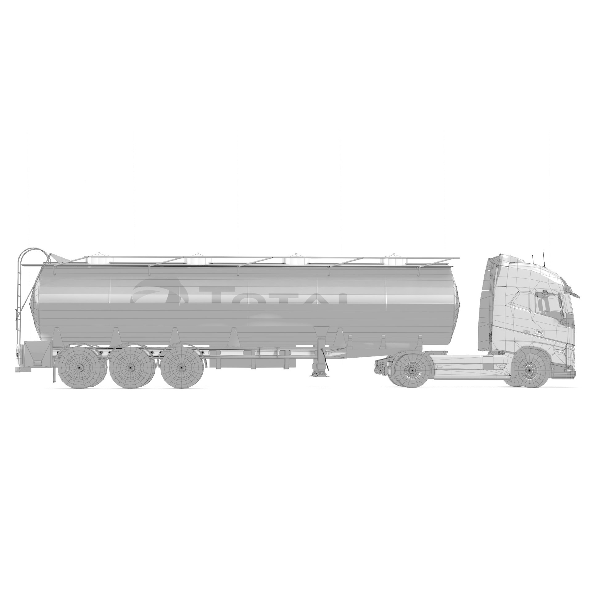 Volvo FH16 Trailer Collection - Low-Poly Game-Ready 3D Model - View 54