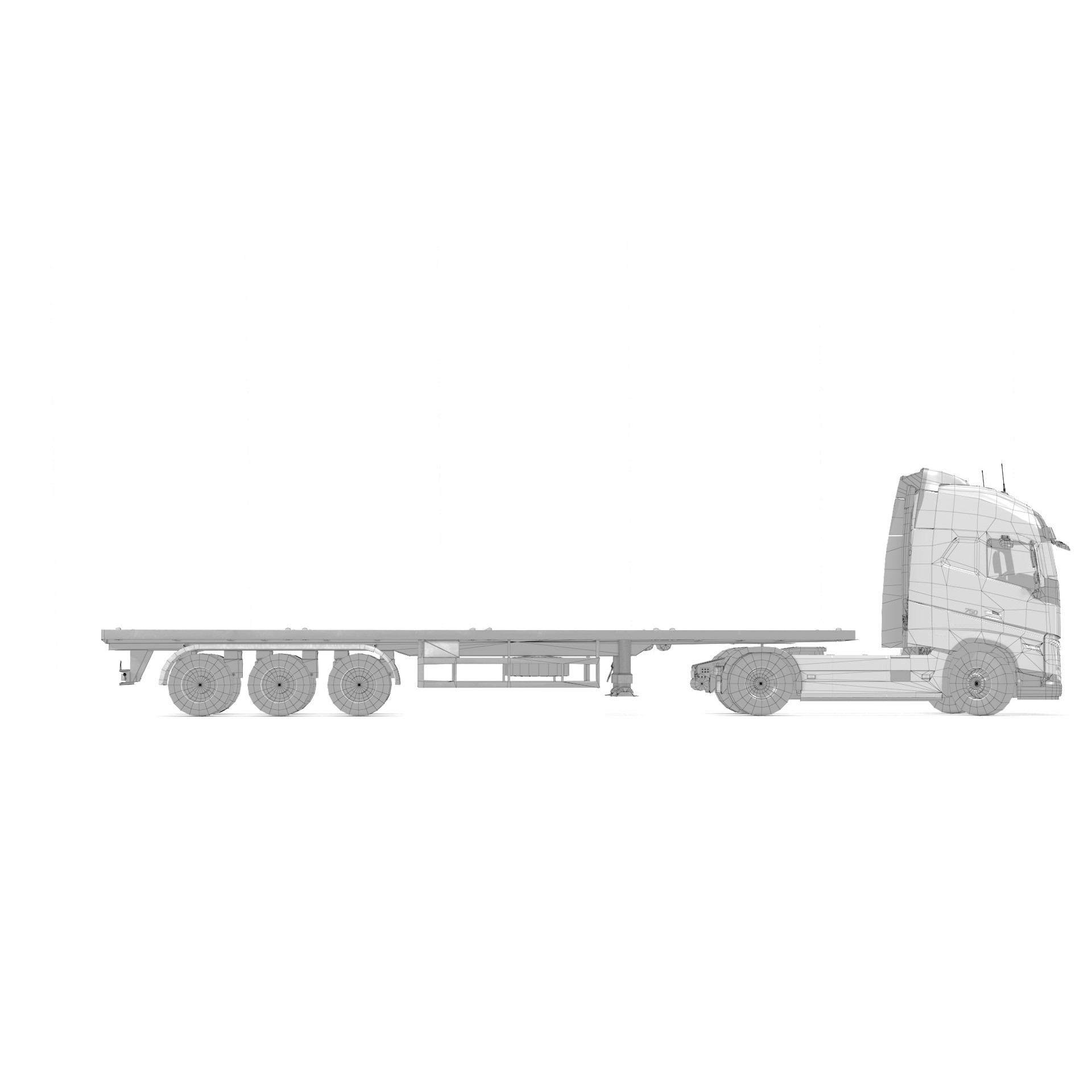 Volvo FH16 Trailer Collection - Low-Poly Game-Ready 3D Model - View 56