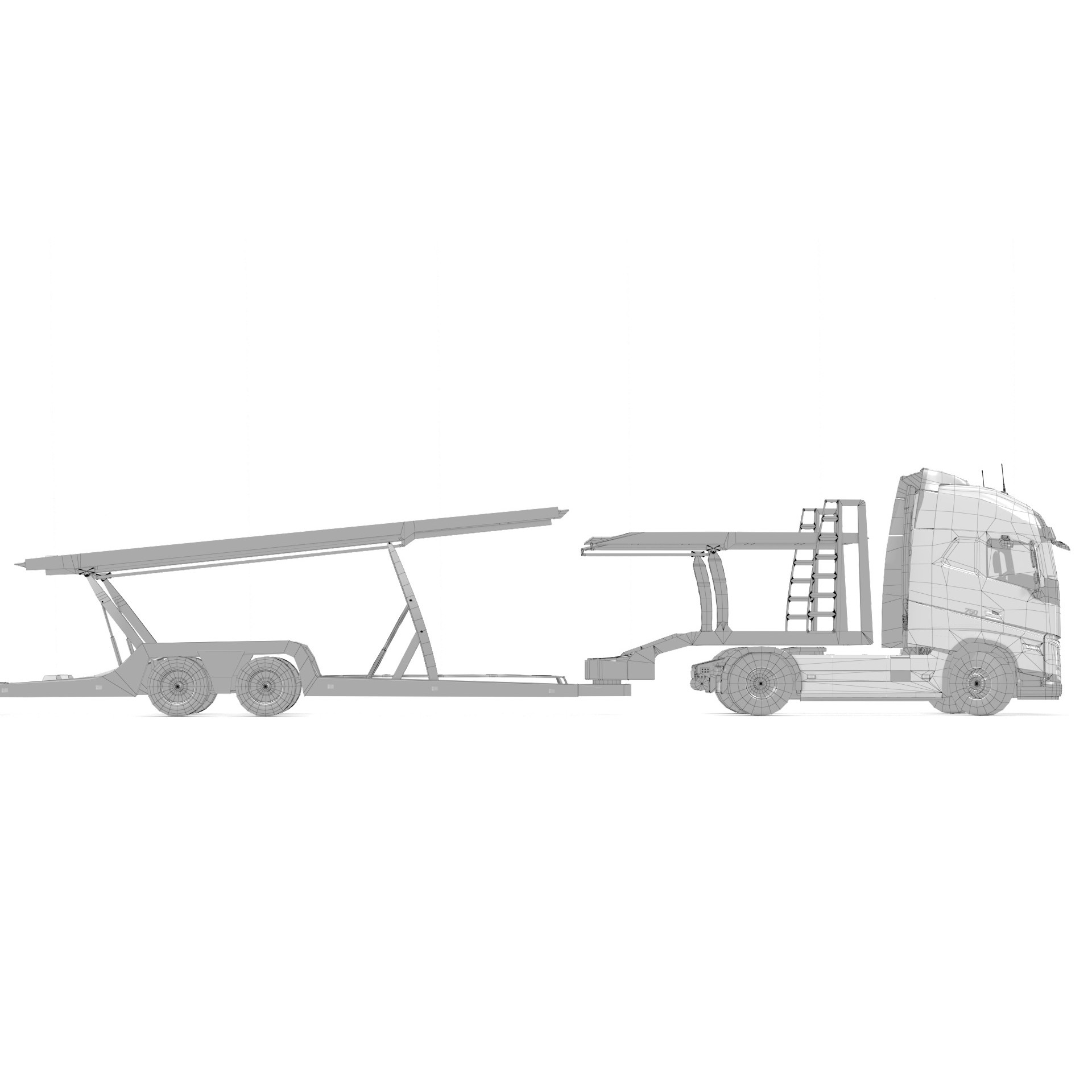 Volvo FH16 Trailer Collection - Low-Poly Game-Ready 3D Model - View 57