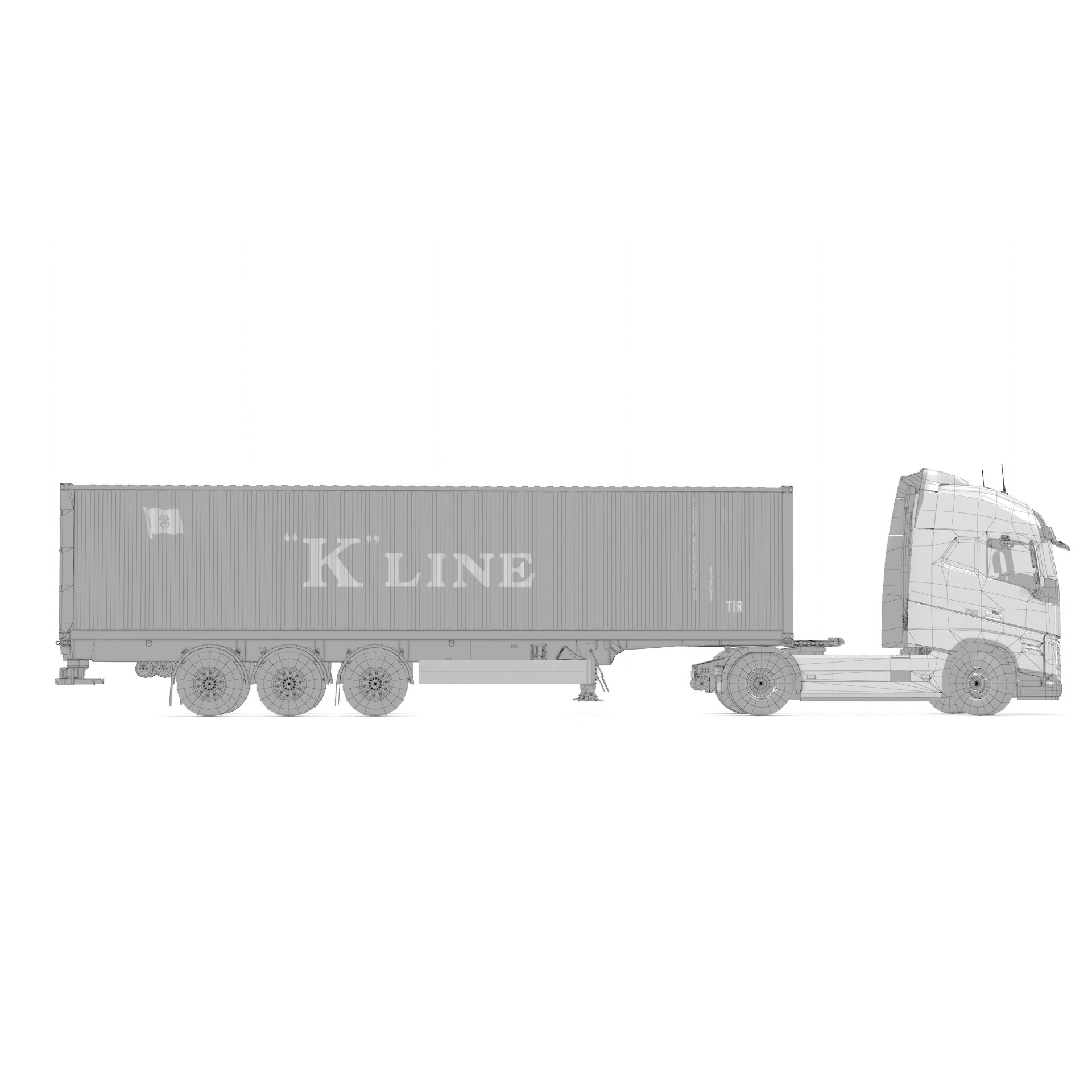 Volvo FH16 Trailer Collection - Low-Poly Game-Ready 3D Model - View 58