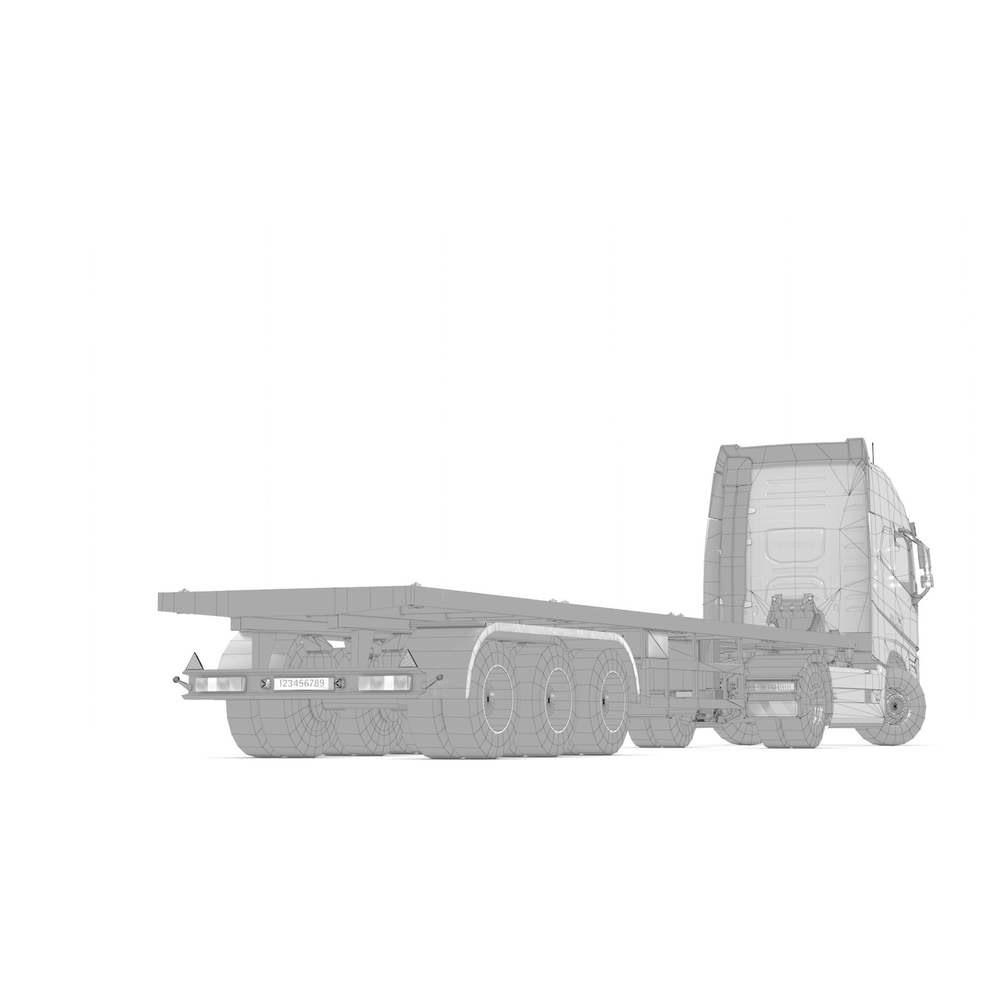 Volvo FH16 Trailer Collection - Low-Poly Game-Ready 3D Model - View 61