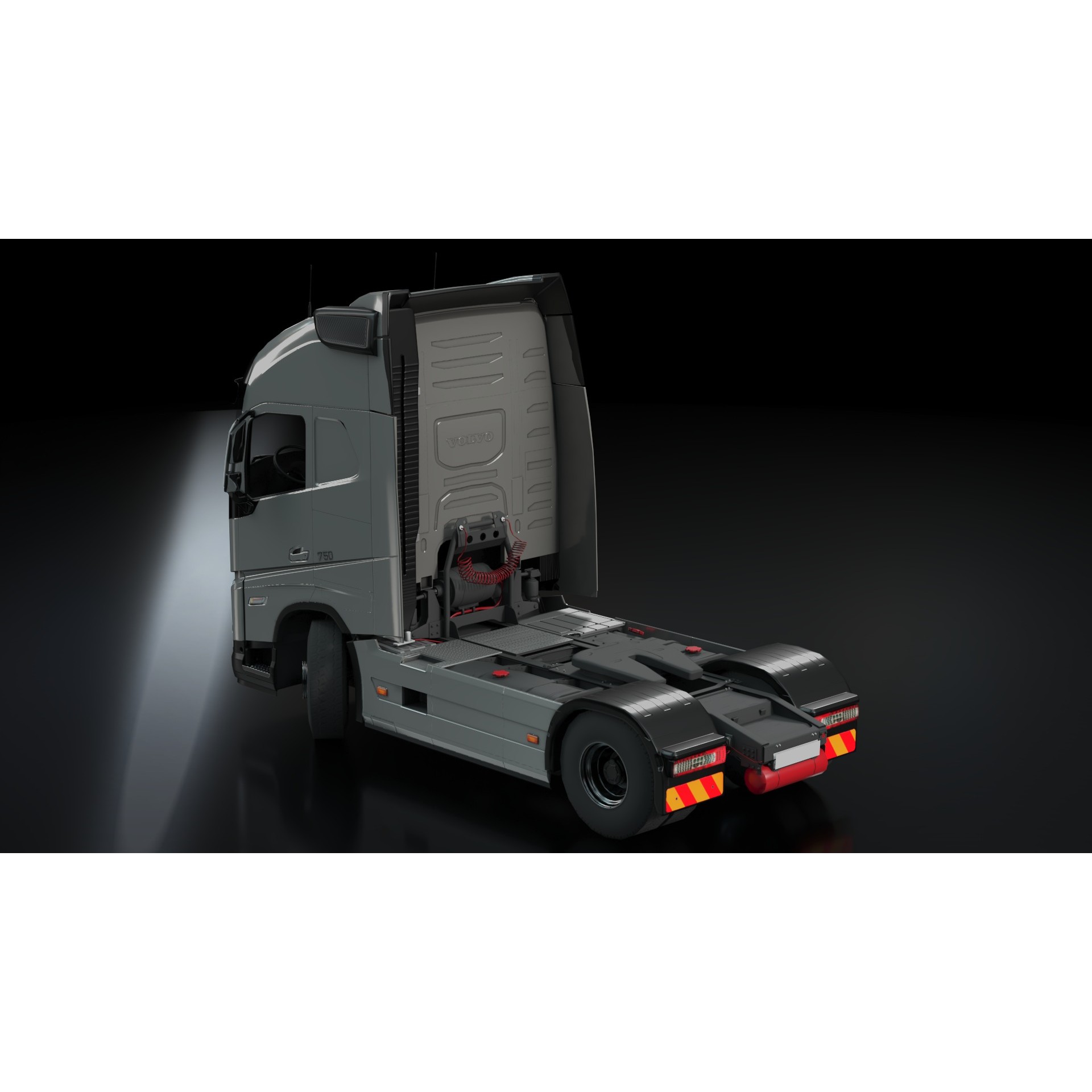 Volvo FH16 Trailer Collection - Low-Poly Game-Ready 3D Model - View 8