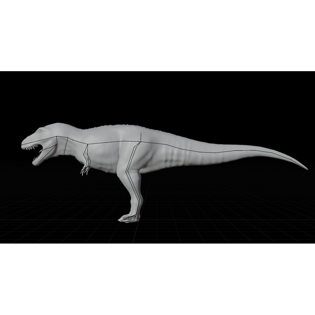 Tyrannosaurus Rex 3D Model – Low Poly Rigged Dinosaur, FBX - View 26