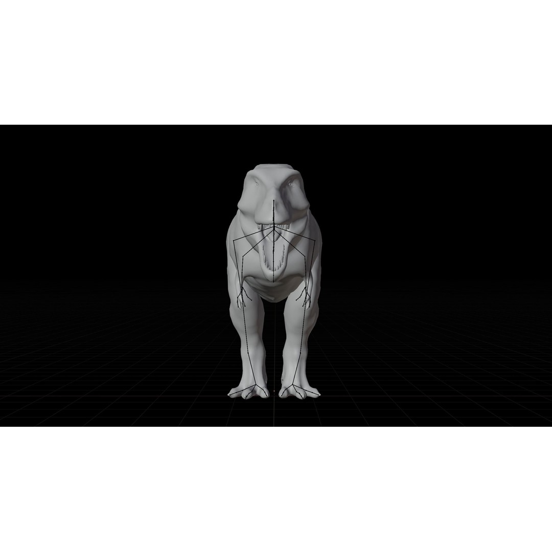 Tyrannosaurus Rex 3D Model – Low Poly Rigged Dinosaur, FBX - View 27