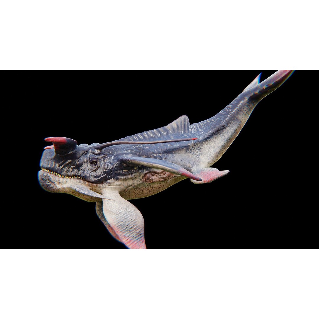 Alien Whale Creature 3D Model – Low Poly Rigged Animation, FBX - View 28