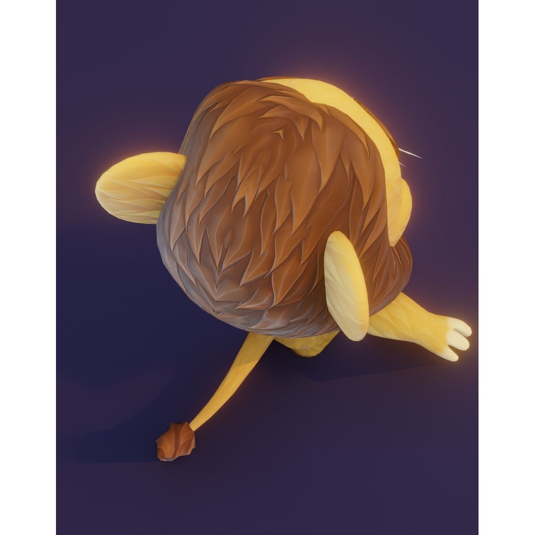 Cartoon Lion 3D Model – Low Poly Stylized Character, FBX & More - View 14