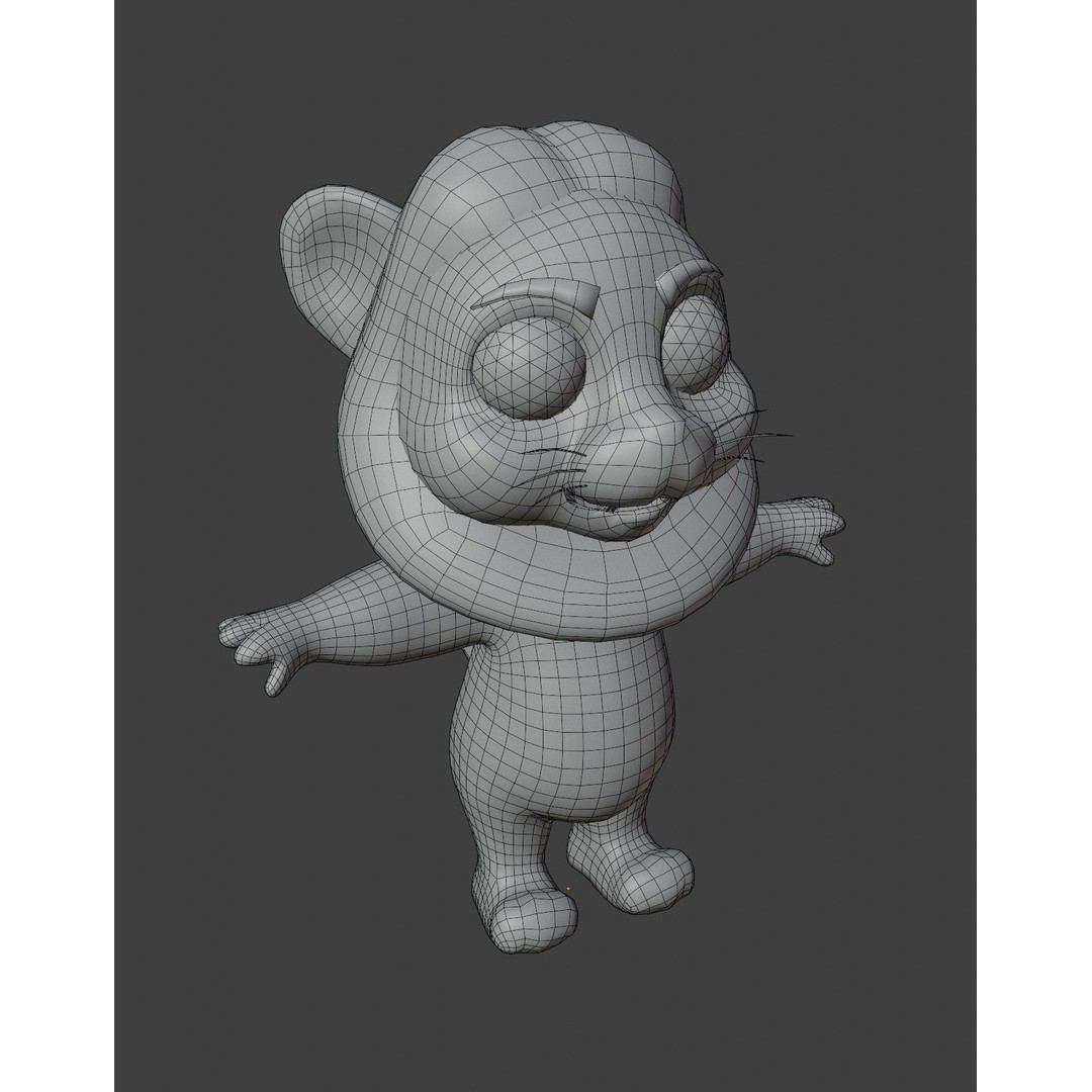 Cartoon Lion 3D Model – Low Poly Stylized Character, FBX & More - View 4