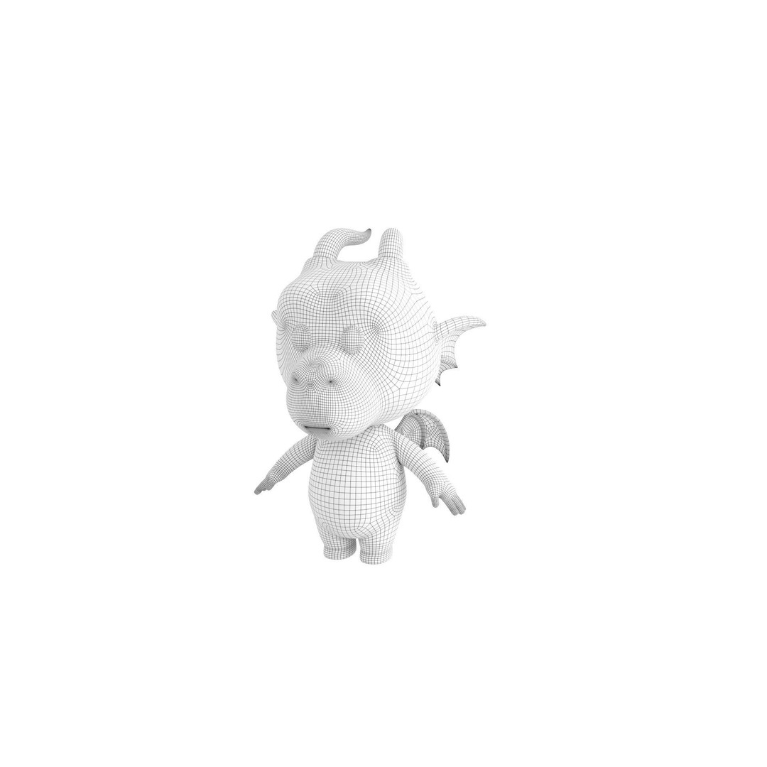 Dragon 3D Model – Cute Fantasy Character, FBX & OBJ Formats