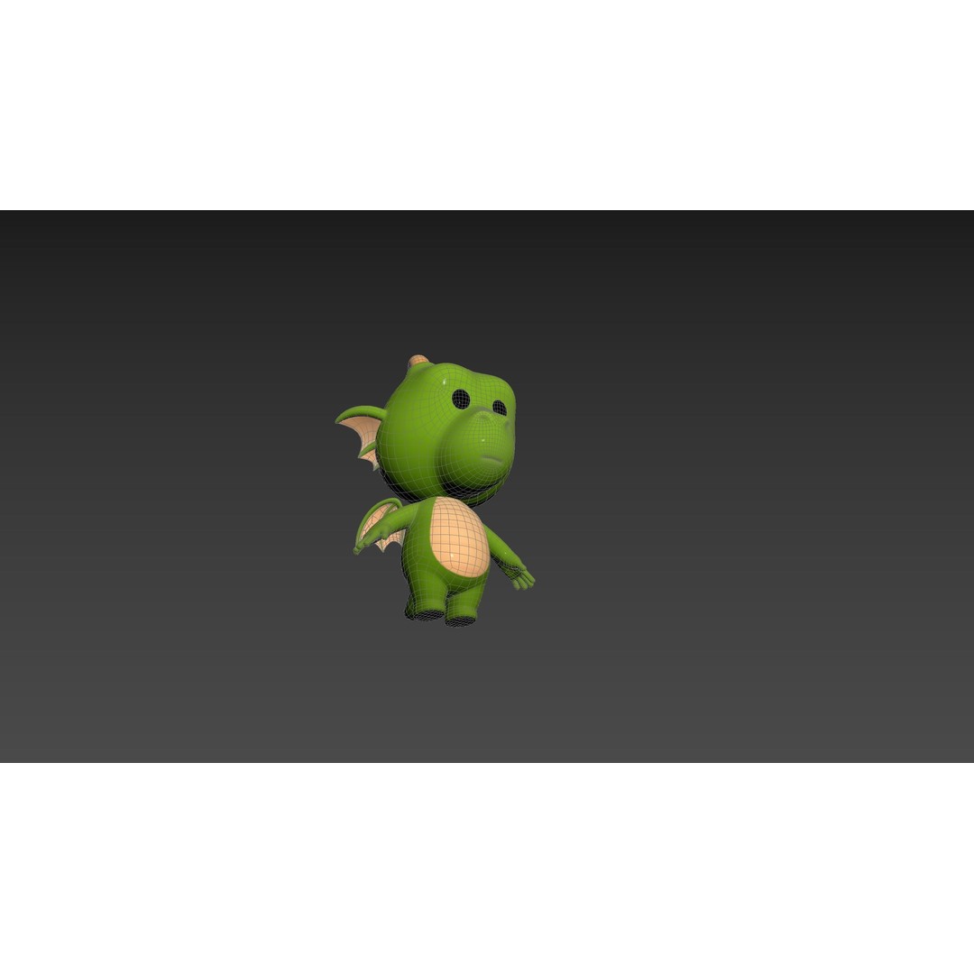 Dragon 3D Model – Cute Fantasy Character, FBX & OBJ Formats - View 16