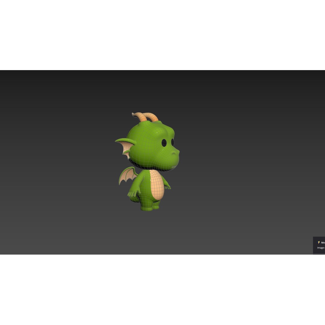 Dragon 3D Model – Cute Fantasy Character, FBX & OBJ Formats - View 18