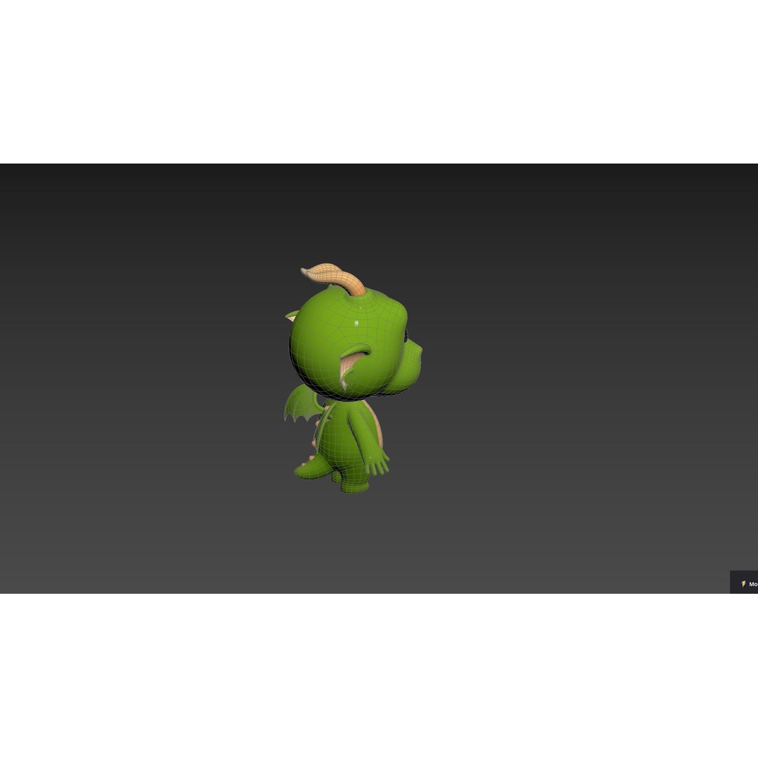 Dragon 3D Model – Cute Fantasy Character, FBX & OBJ Formats - View 19