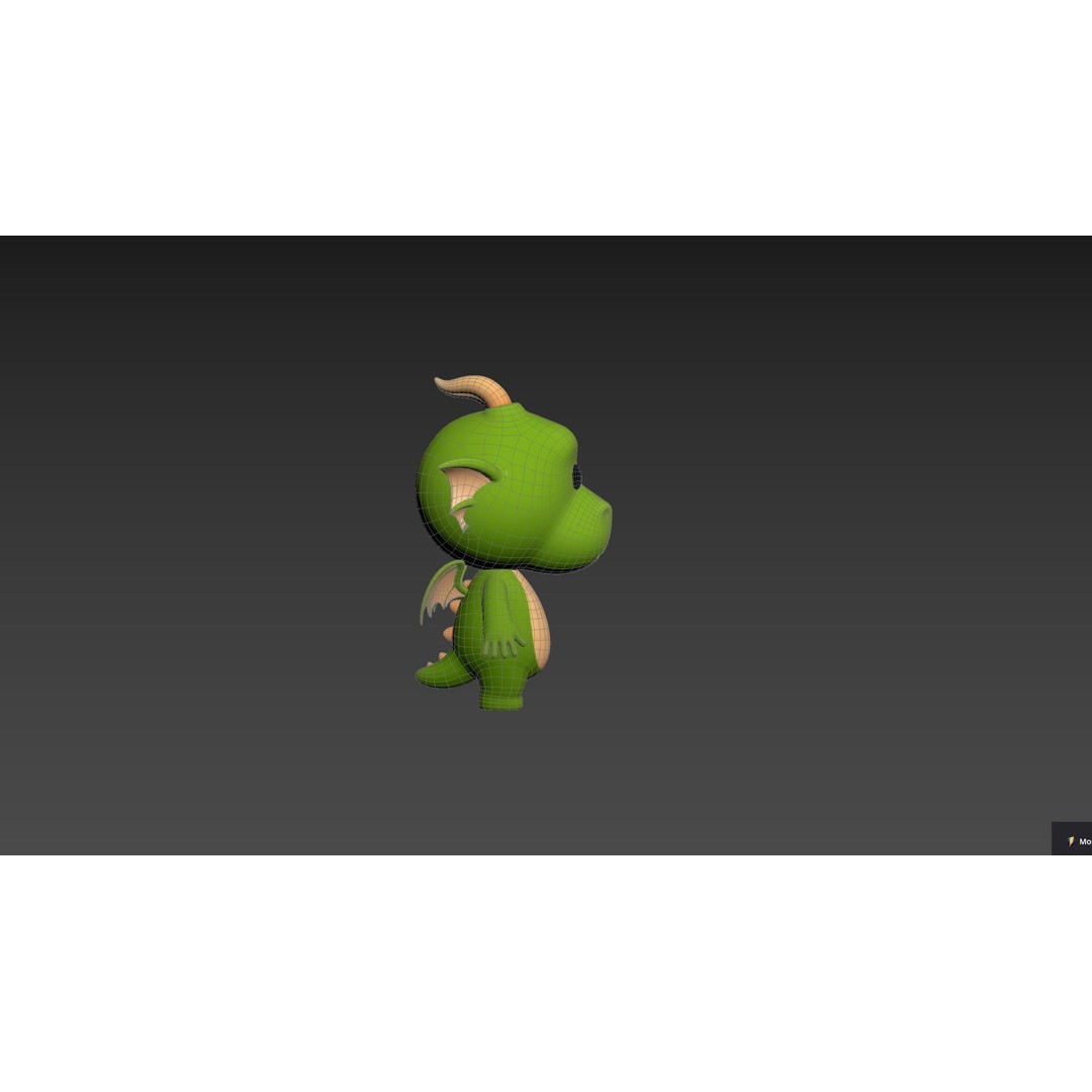 Dragon 3D Model – Cute Fantasy Character, FBX & OBJ Formats - View 20