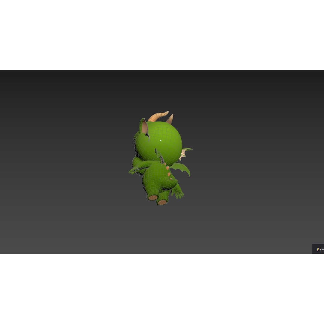 Dragon 3D Model – Cute Fantasy Character, FBX & OBJ Formats - View 23