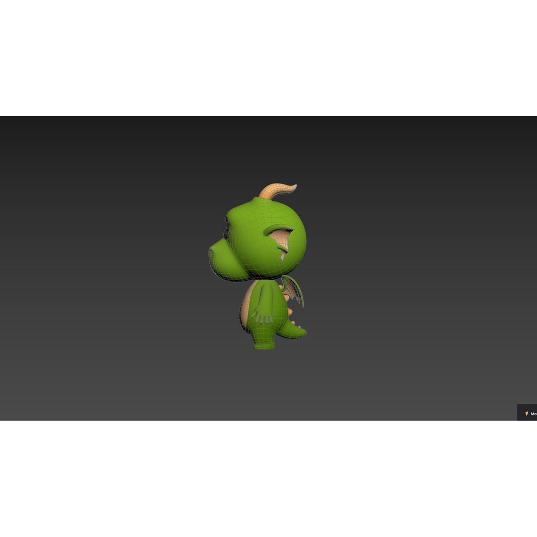 Dragon 3D Model – Cute Fantasy Character, FBX & OBJ Formats - View 25