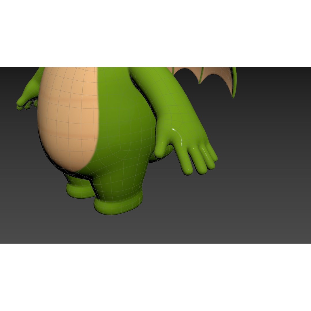 Dragon 3D Model – Cute Fantasy Character, FBX & OBJ Formats - View 27
