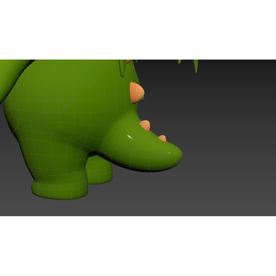 Dragon 3D Model – Cute Fantasy Character, FBX & OBJ Formats - View 29