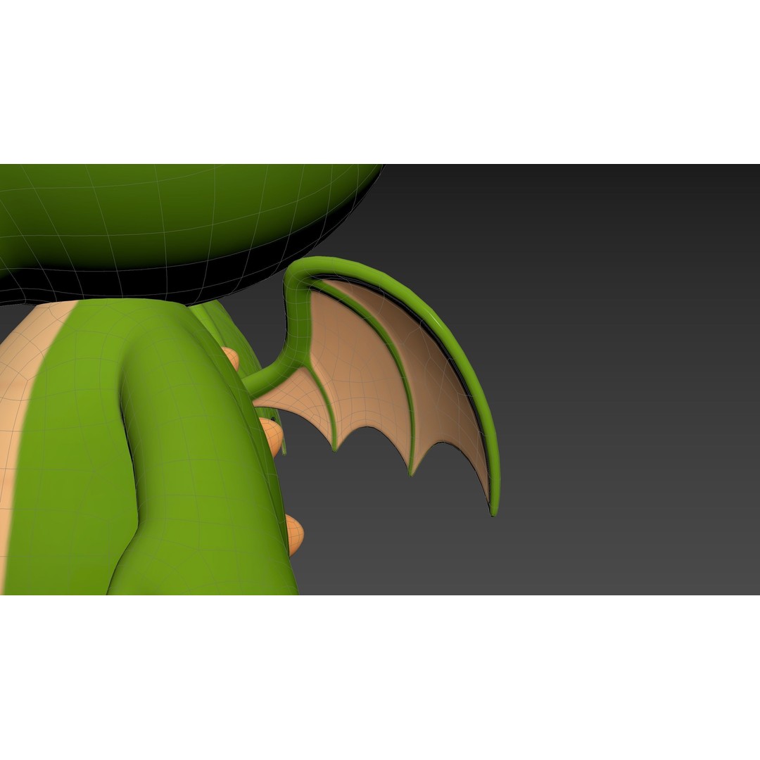 Dragon 3D Model – Cute Fantasy Character, FBX & OBJ Formats - View 31