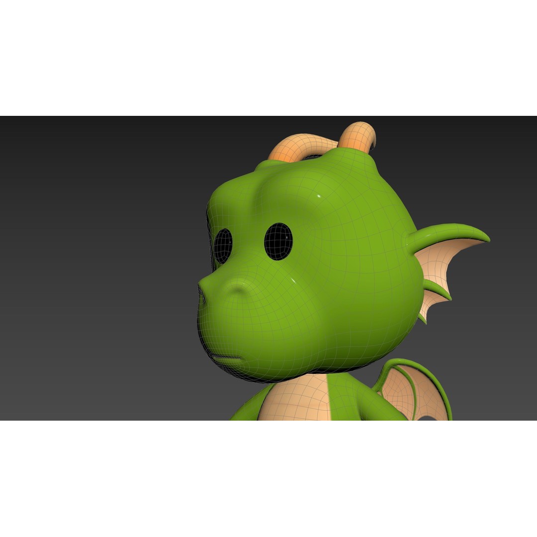 Dragon 3D Model – Cute Fantasy Character, FBX & OBJ Formats - View 35
