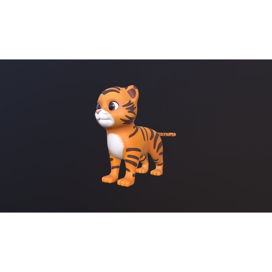 Tiger 3D Model – Rigged Cartoon Animal for Animation, FBX - View 11
