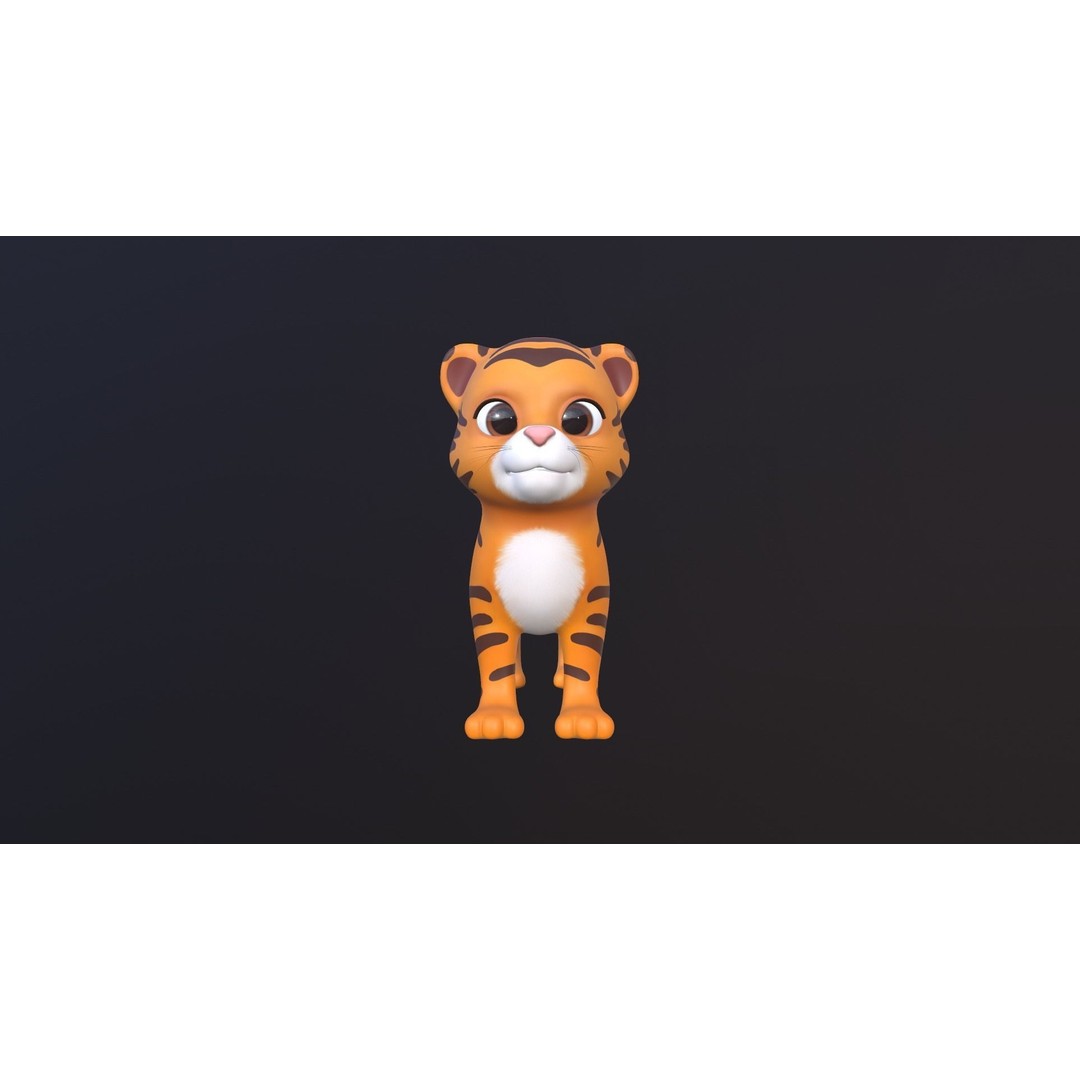 Tiger 3D Model – Rigged Cartoon Animal for Animation, FBX - View 5