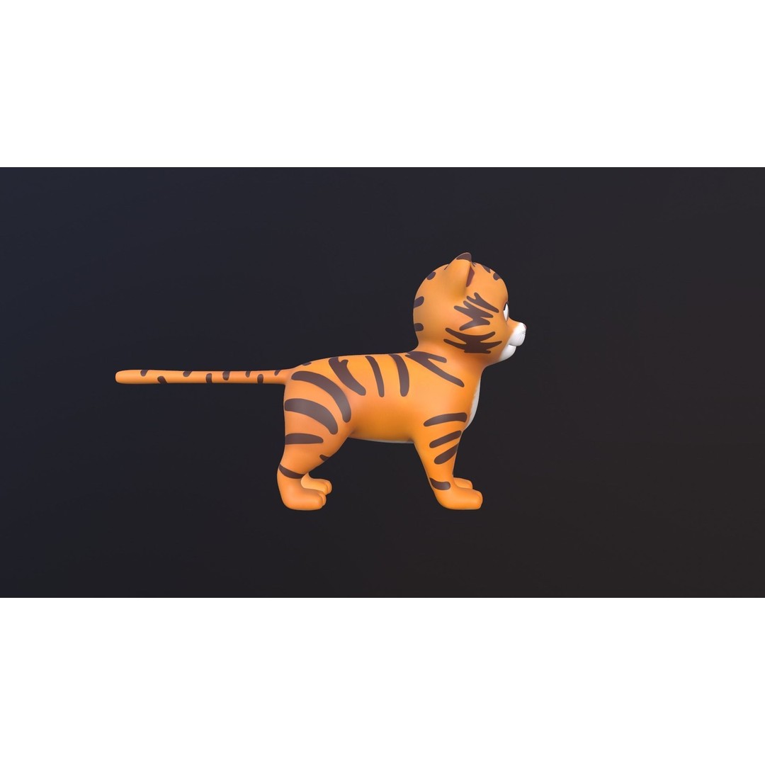 Tiger 3D Model – Rigged Cartoon Animal for Animation, FBX - View 7