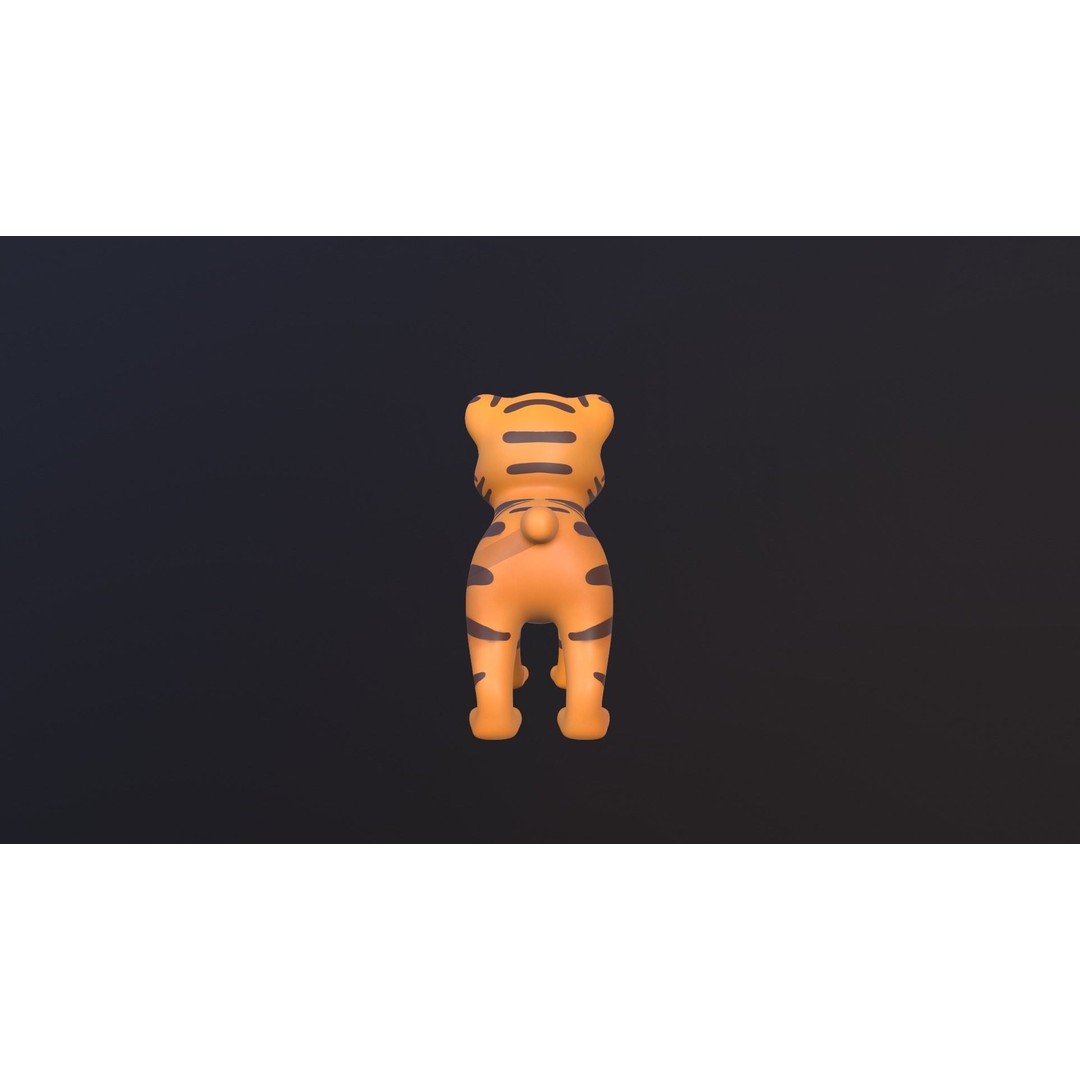Tiger 3D Model – Rigged Cartoon Animal for Animation, FBX - View 8