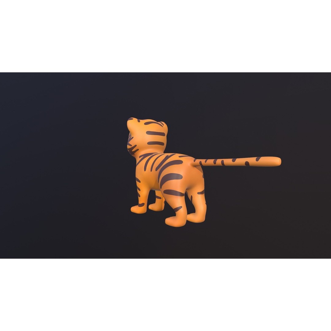 Tiger 3D Model – Rigged Cartoon Animal for Animation, FBX - View 9