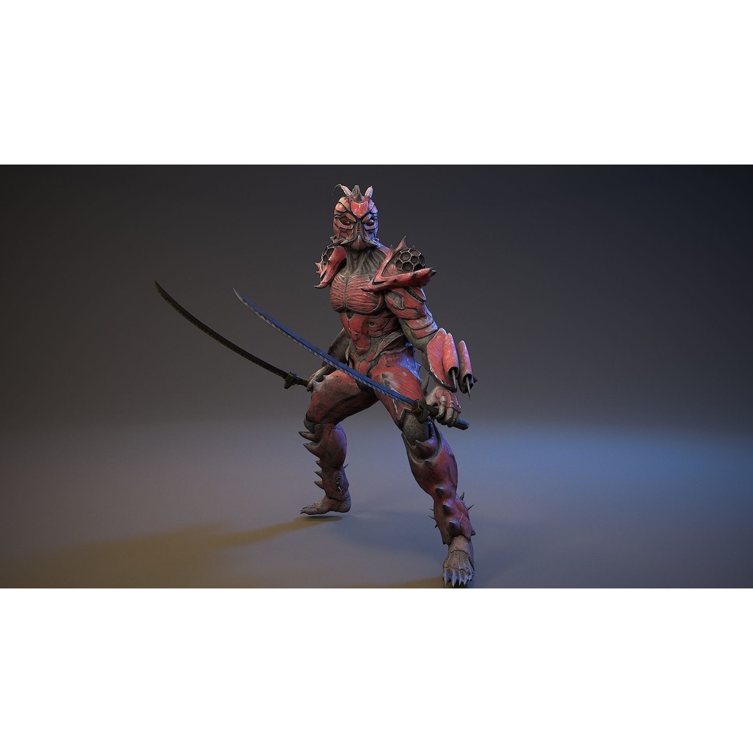 Armored Beetle 3D Model – Low Poly Sci-Fi Character, FBX & UE4/UE5