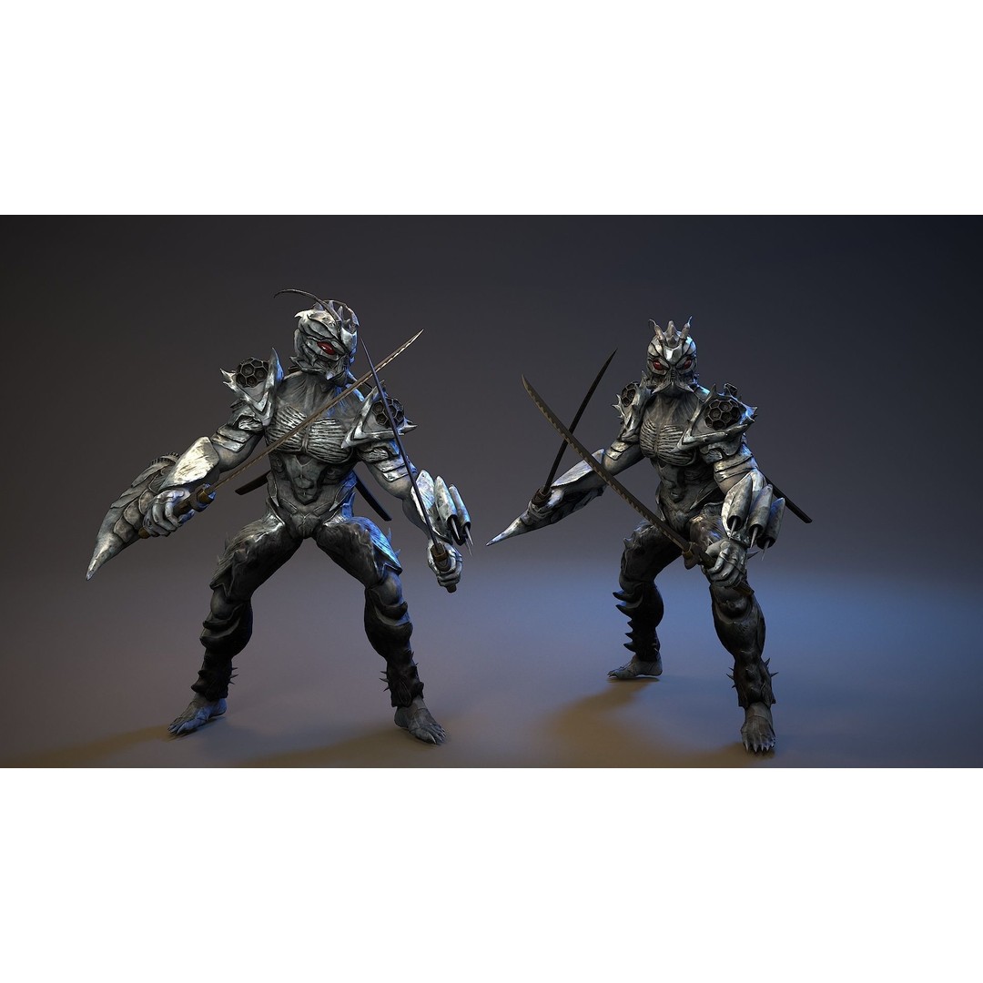 Armored Beetle 3D Model – Low Poly Sci-Fi Character, FBX & UE4/UE5 - View 10