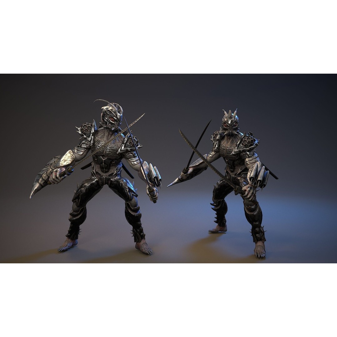 Armored Beetle 3D Model – Low Poly Sci-Fi Character, FBX & UE4/UE5 - View 11