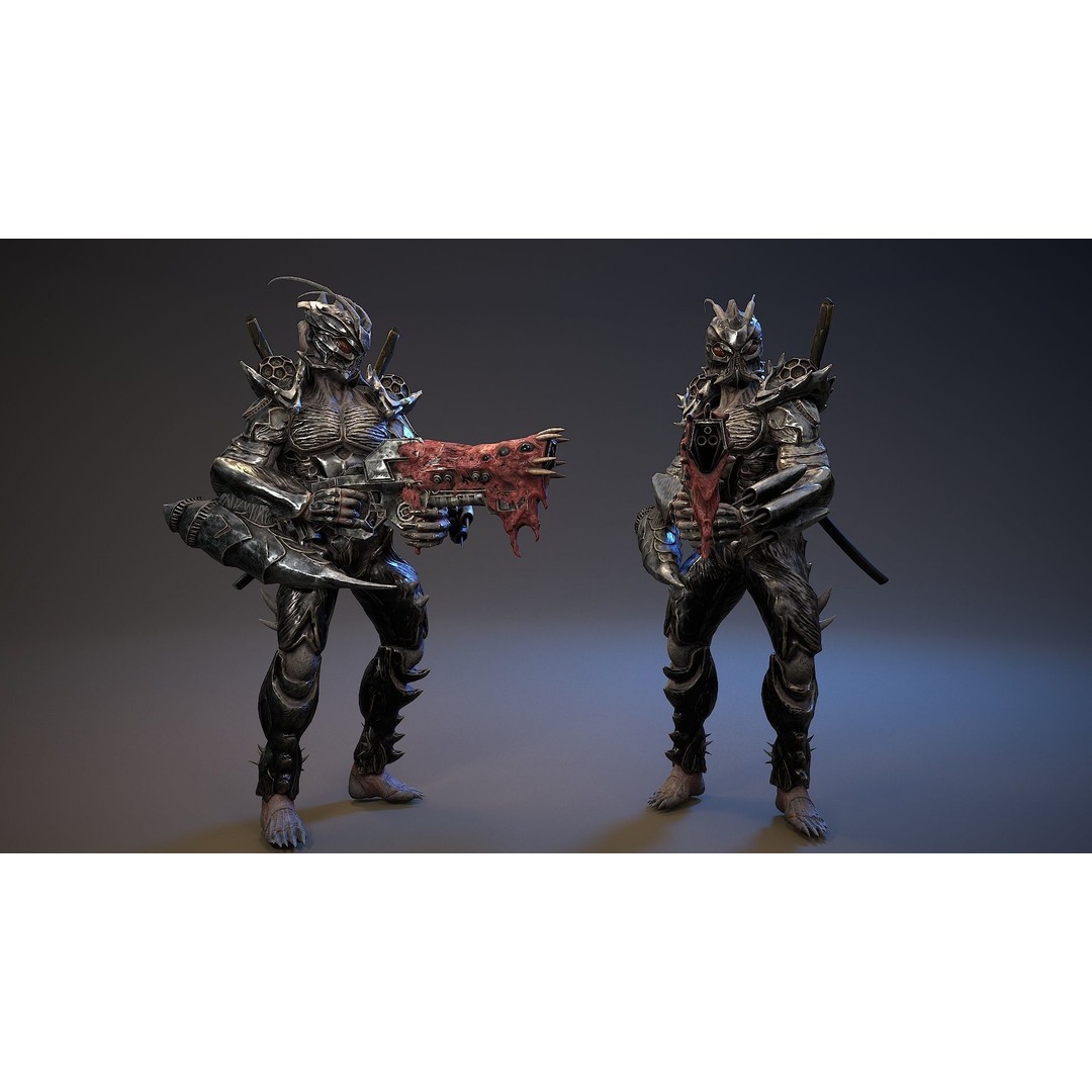 Armored Beetle 3D Model – Low Poly Sci-Fi Character, FBX & UE4/UE5 - View 13