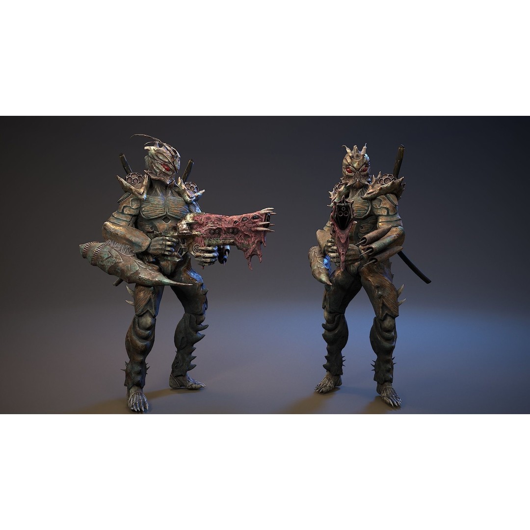 Armored Beetle 3D Model – Low Poly Sci-Fi Character, FBX & UE4/UE5 - View 15